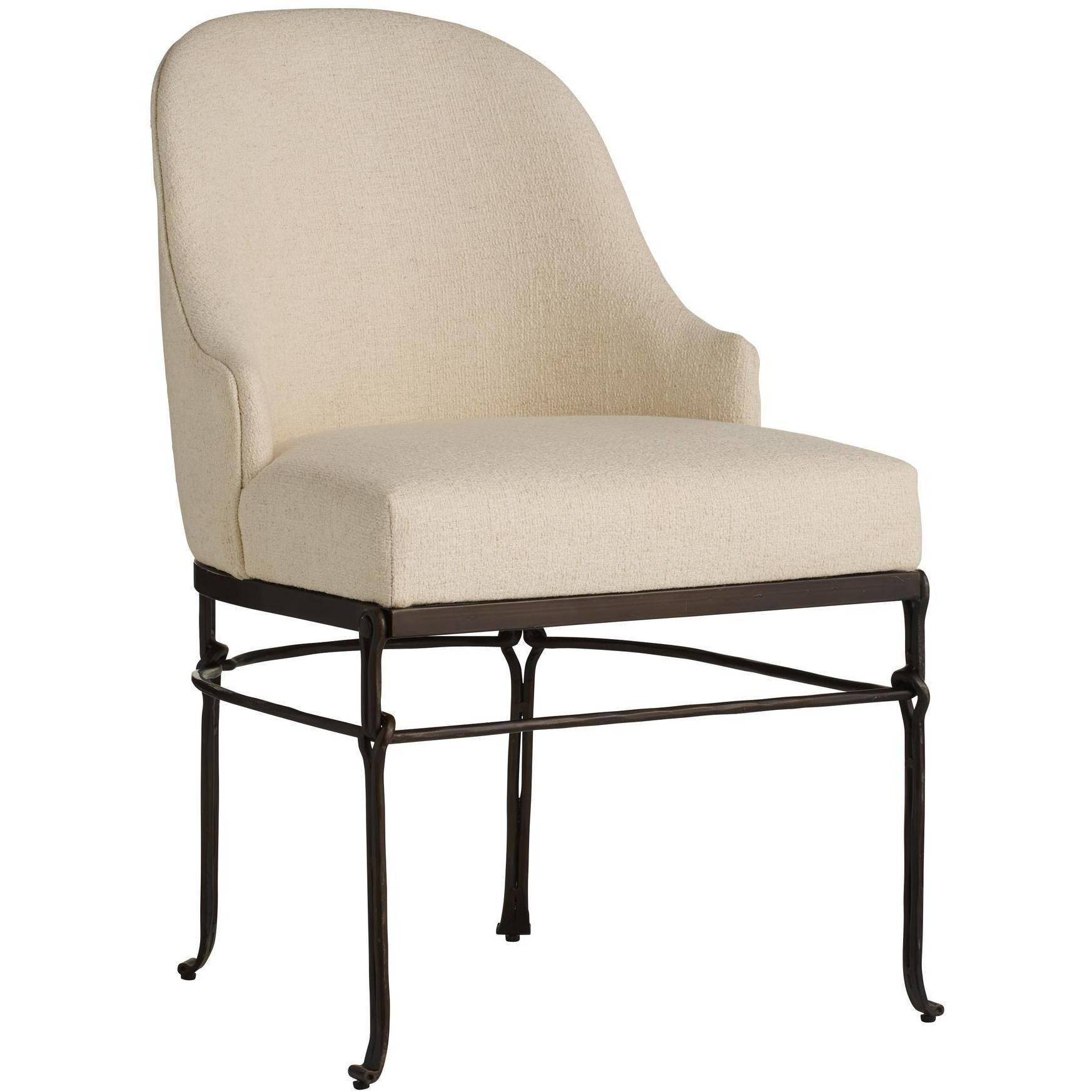 Carrick Oxford White and Blackened Iron Dining Chair
