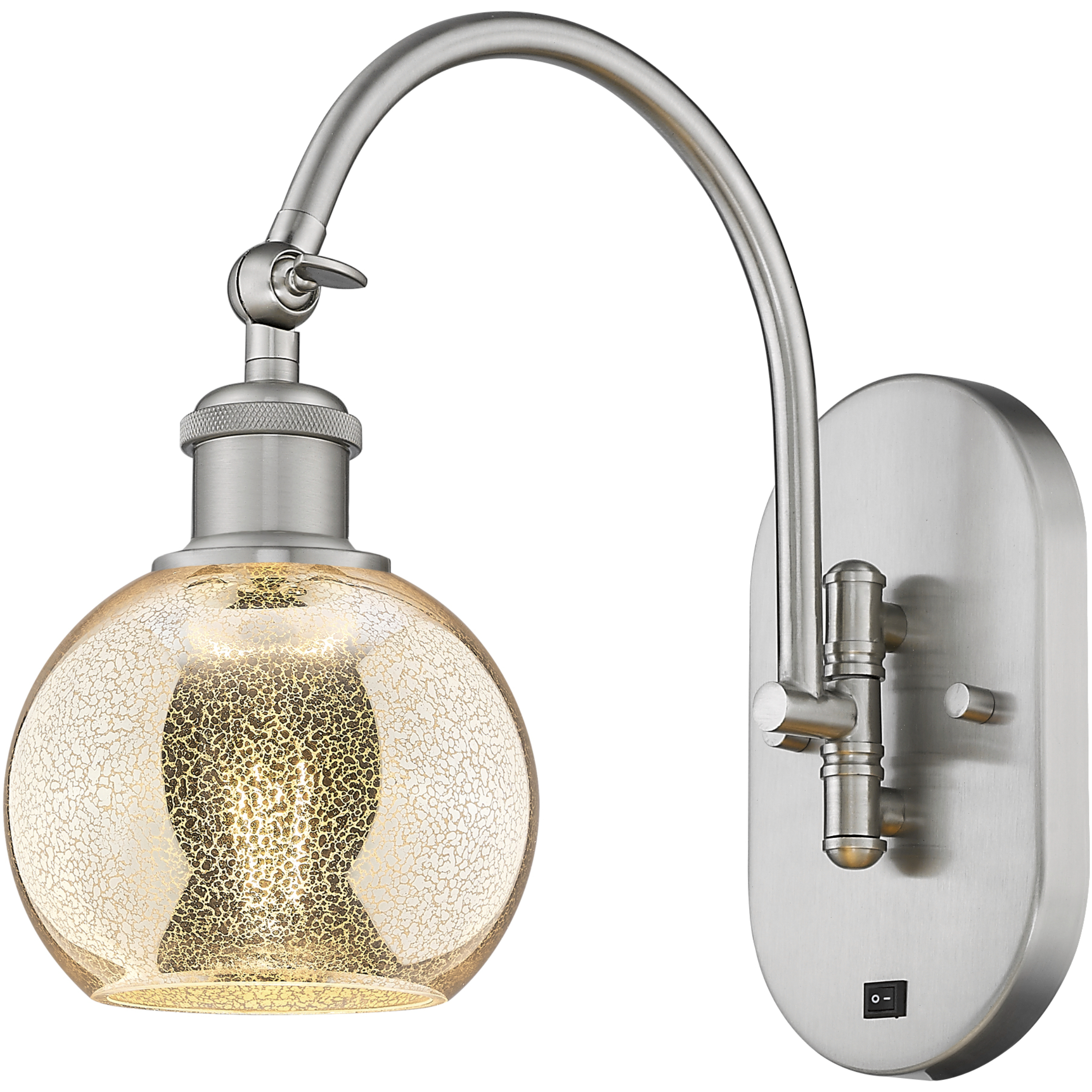 Ballston Athens 1 Light 5.88 inch Brushed Satin Nickel Swing Arm Sconce Wall Light