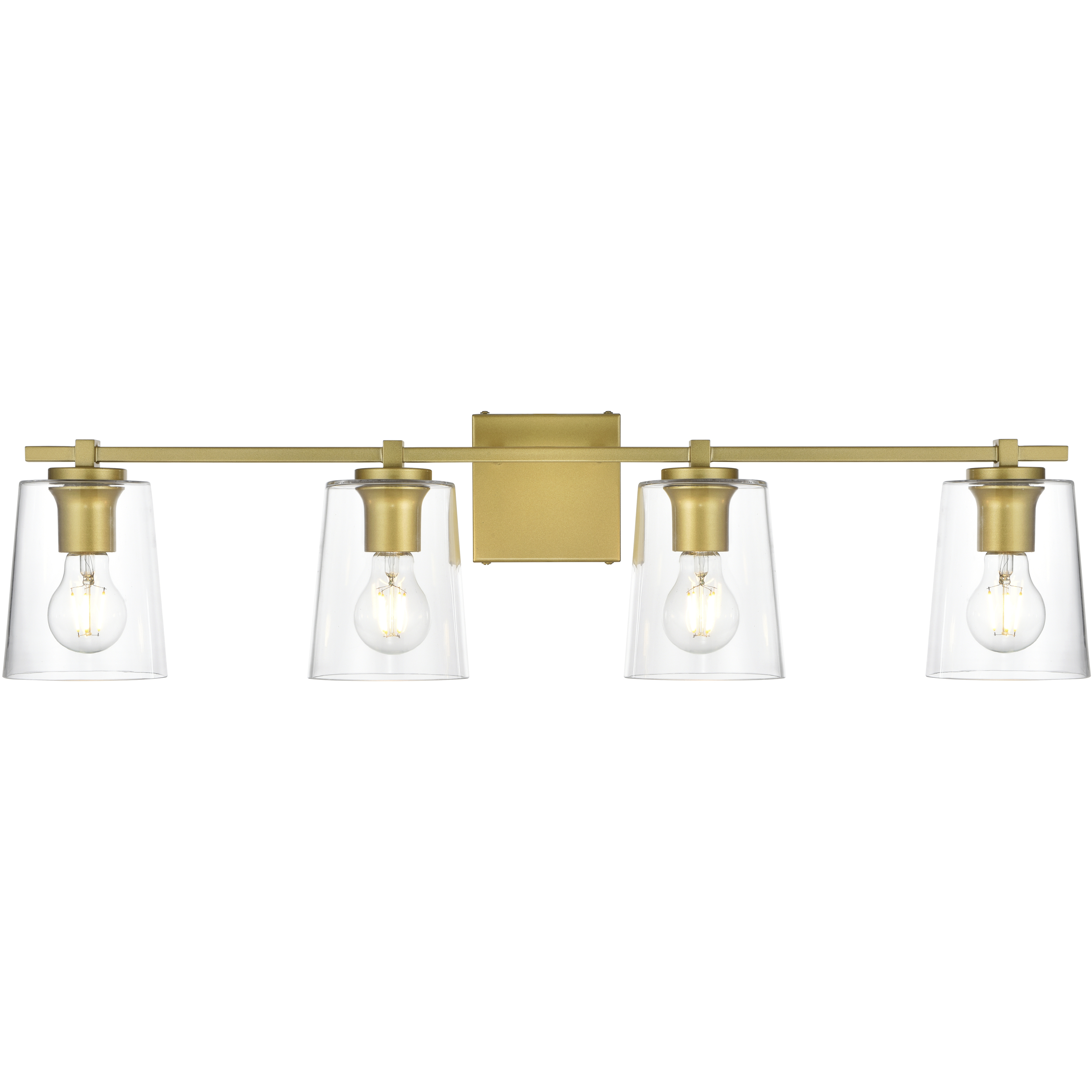 Kacey 4 Light 33 inch Brass Bath Sconce Wall Light