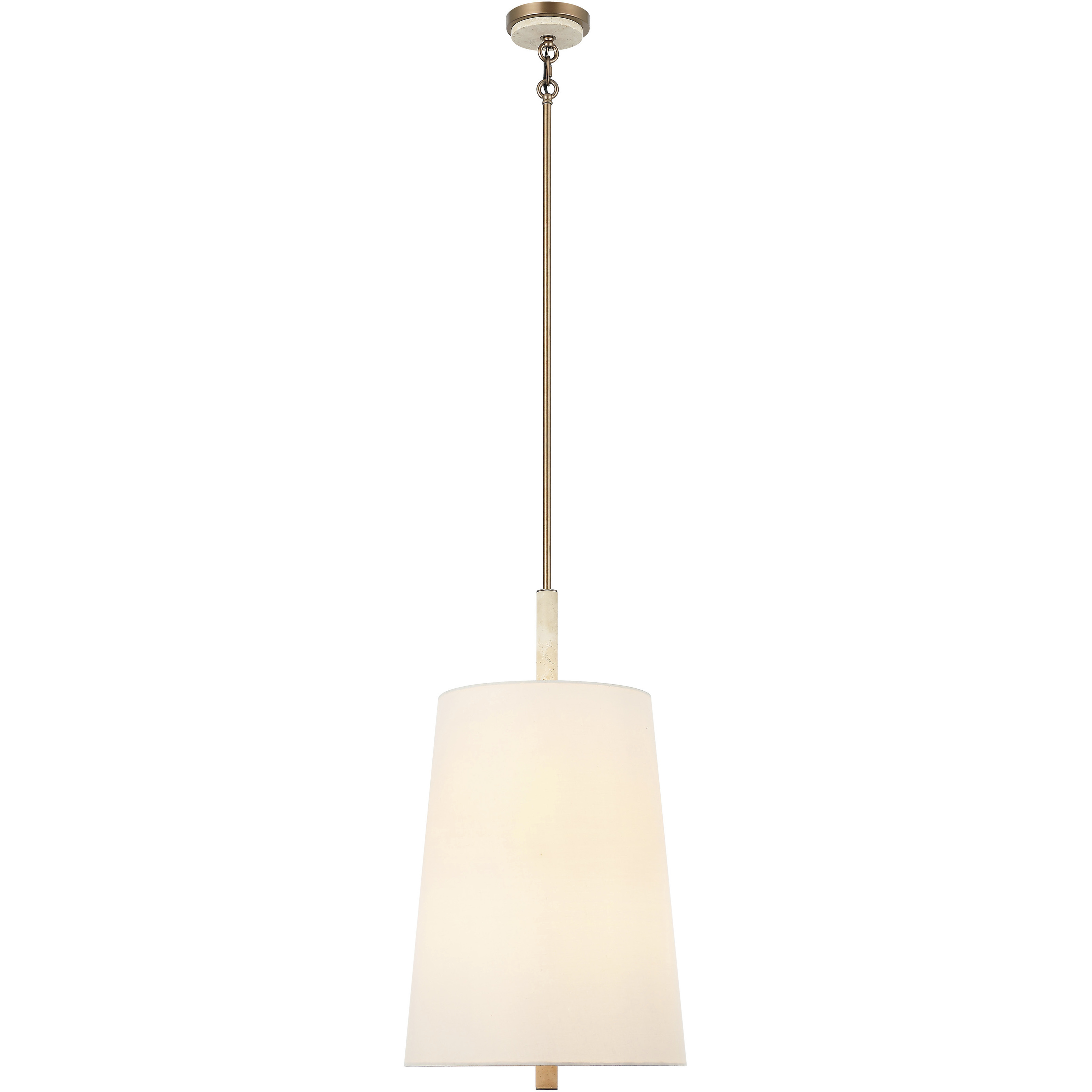 Rockford 6 Light 16 inch Brontourage and Travertine Foyer Pendant Ceiling Light