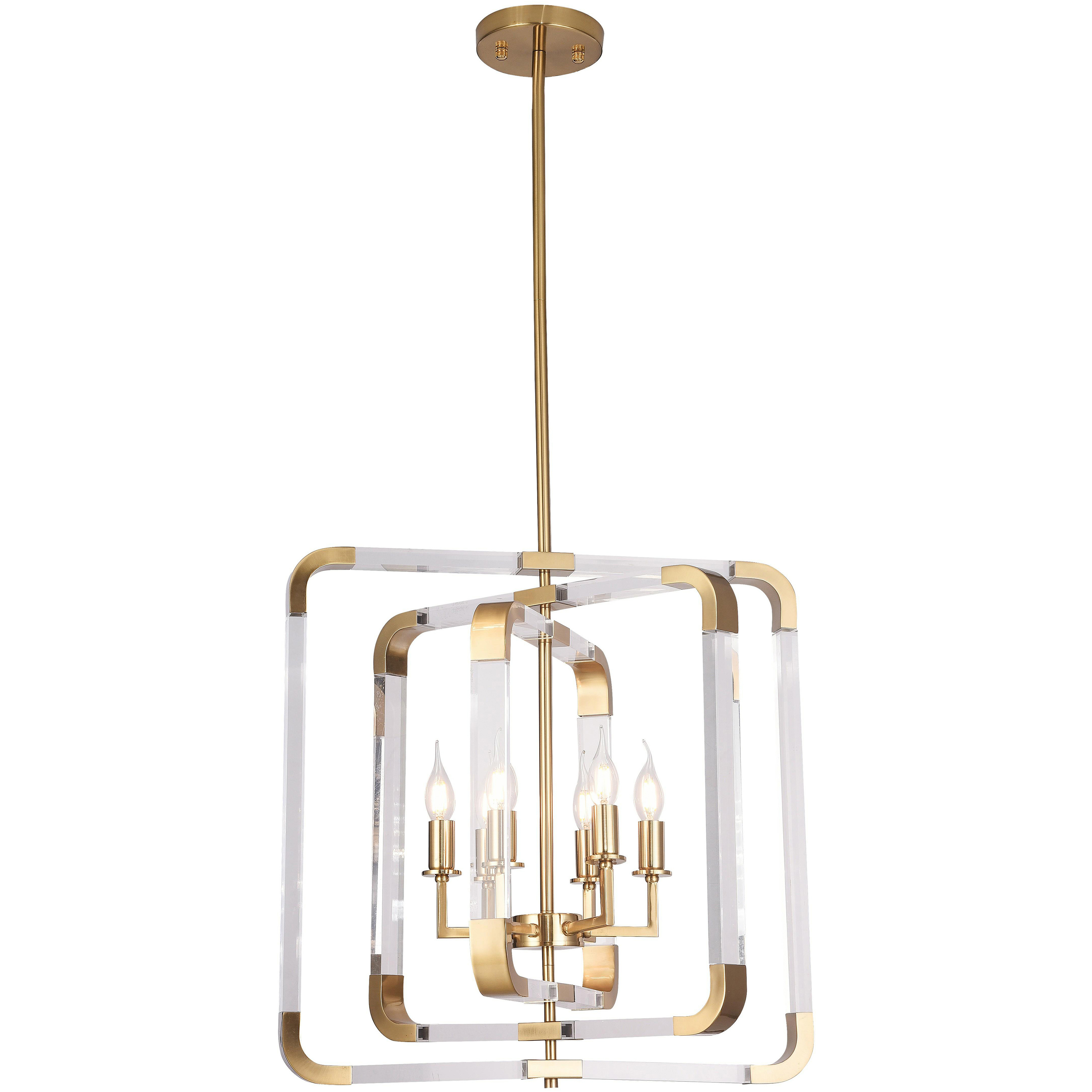 Canada 6 Light 23.3 inch Copper Chandelier Ceiling Light