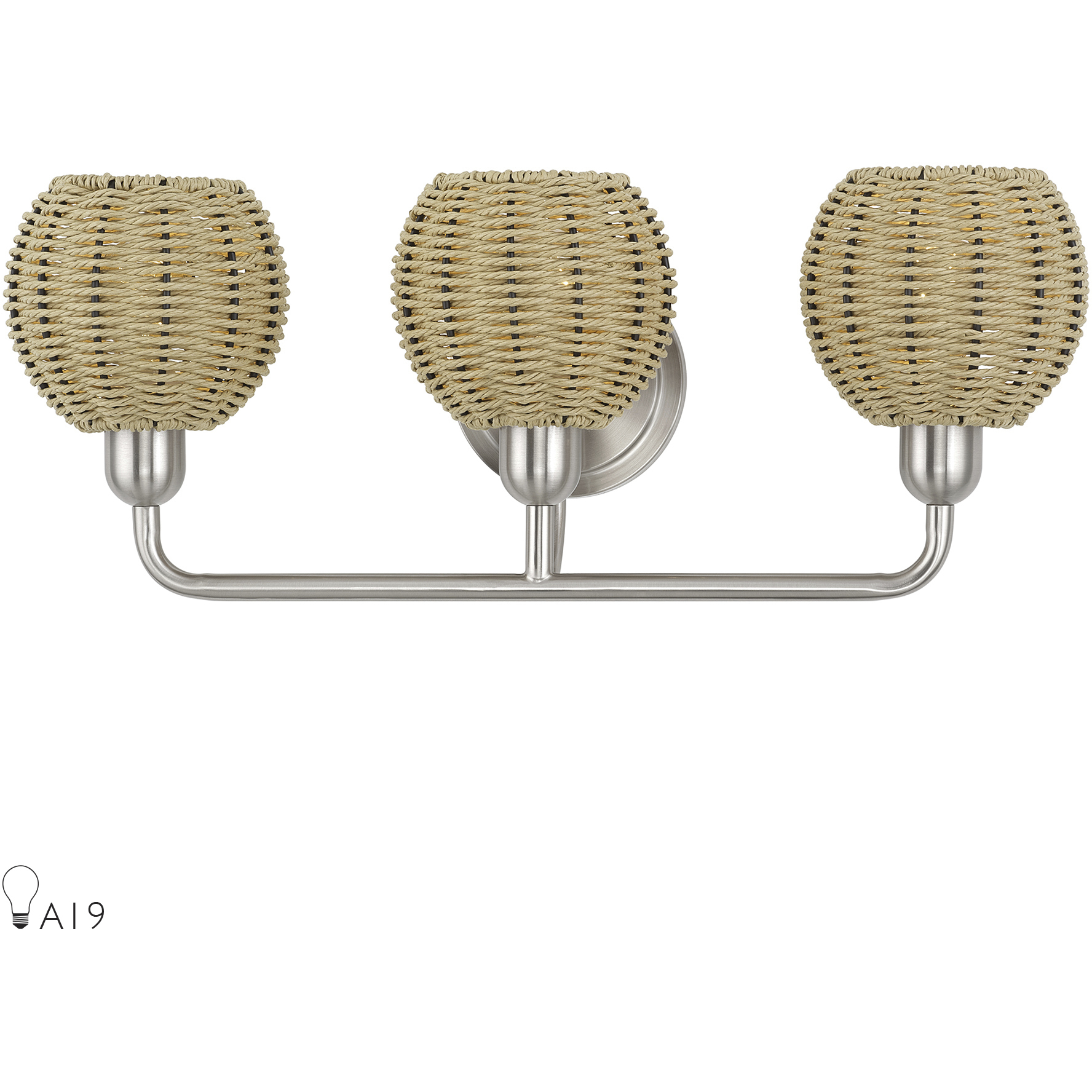 Summervine 3 Light 23.5 inch Brushed Nickel Vanity Wall Sconce Wall Light