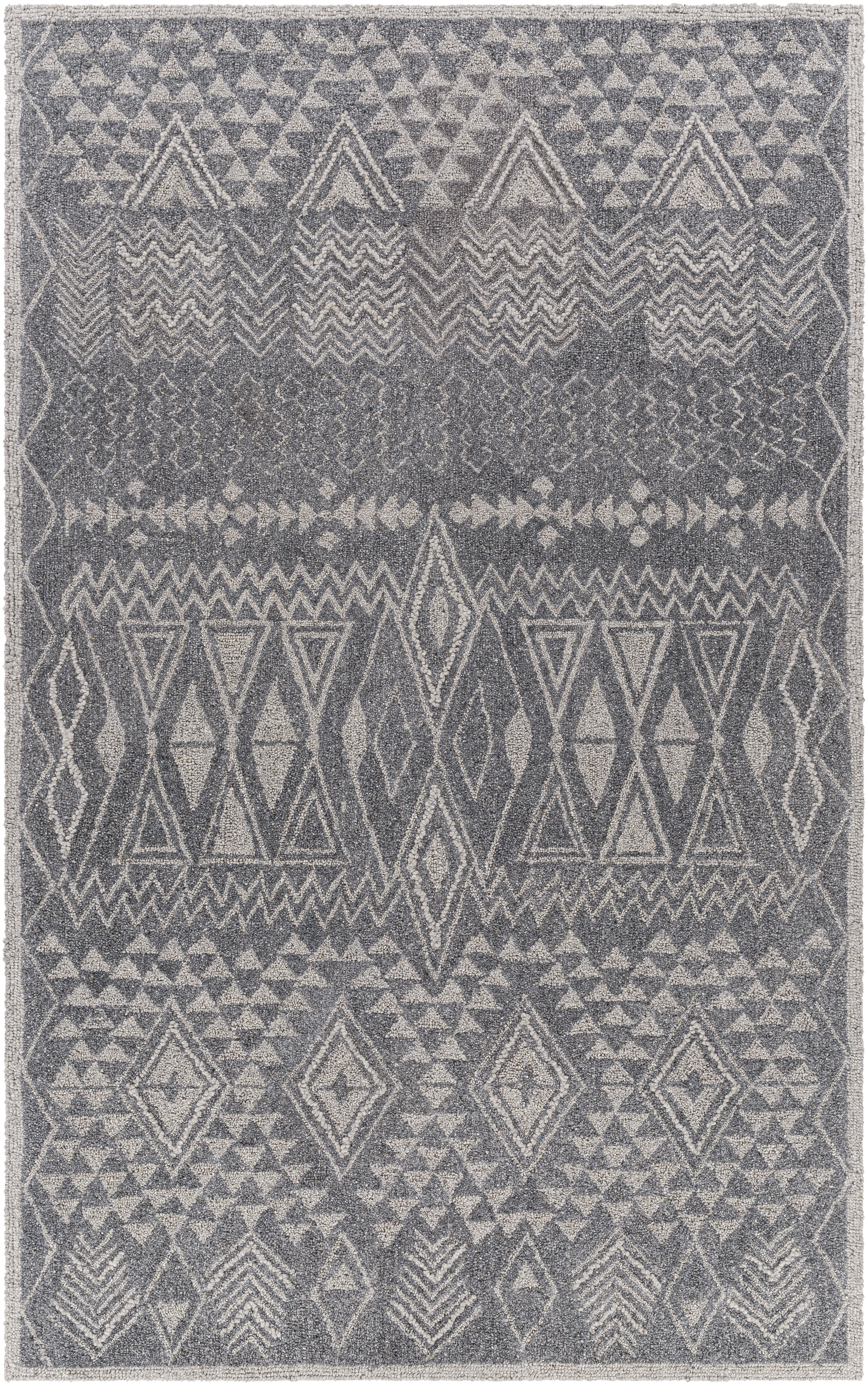 Newcastle 36 X 24 inch Medium Grey Rug in 2 x 3, Rectangle