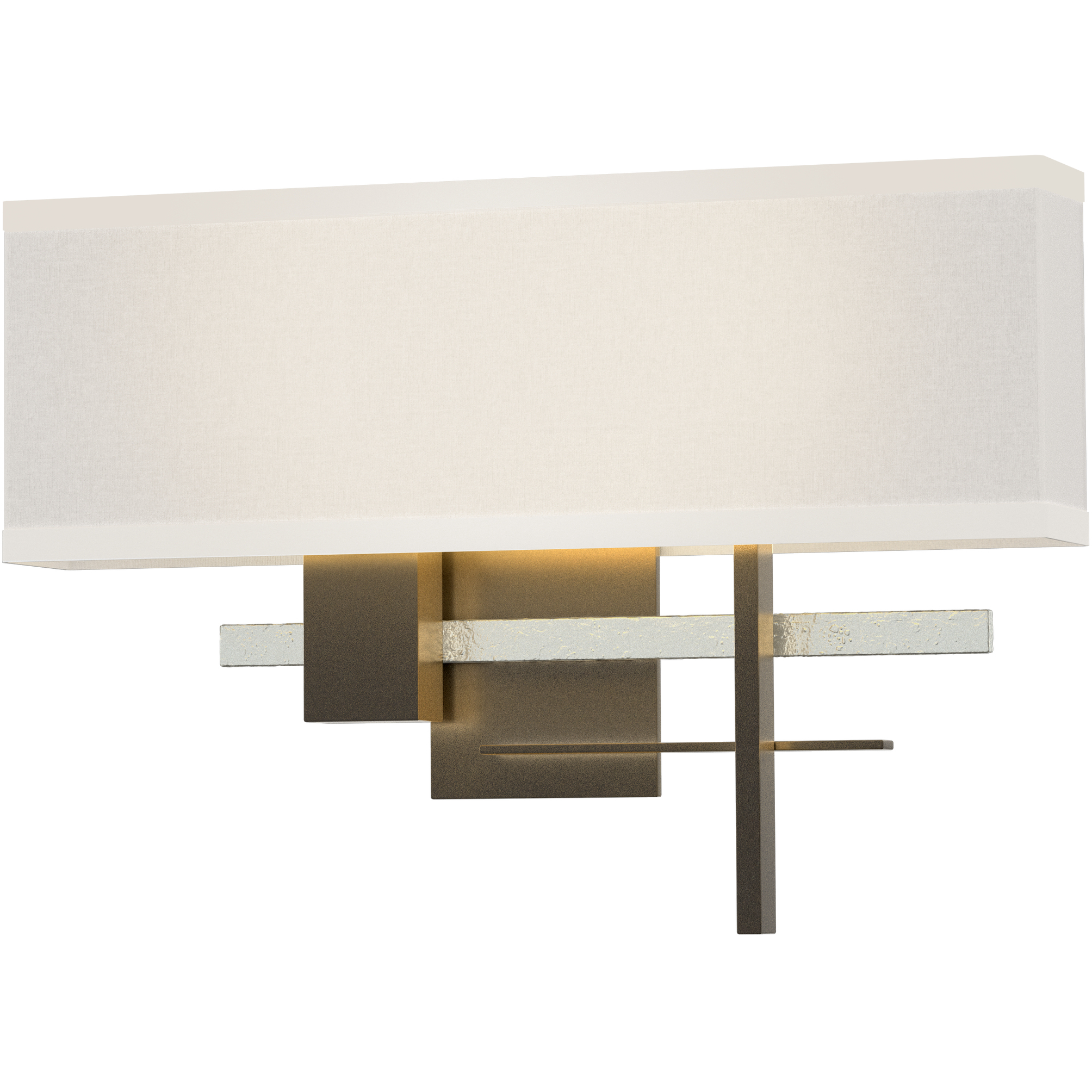 Cosmo 2 Light 16.5 inch Dark Smoke and Vintage Platinum ADA Sconce Wall Light in Dark Smoke/Vintage Platinum, Flax