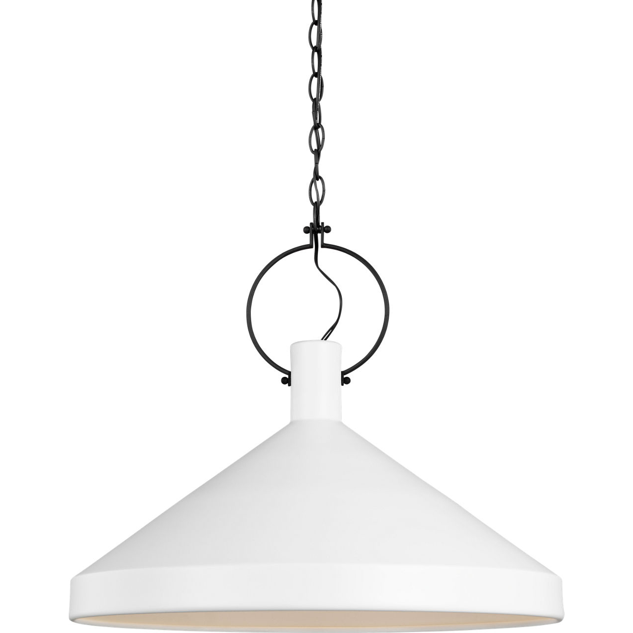 Suzanne Kasler Lyon 1 Light 24 inch Matte White Pendant Ceiling Light