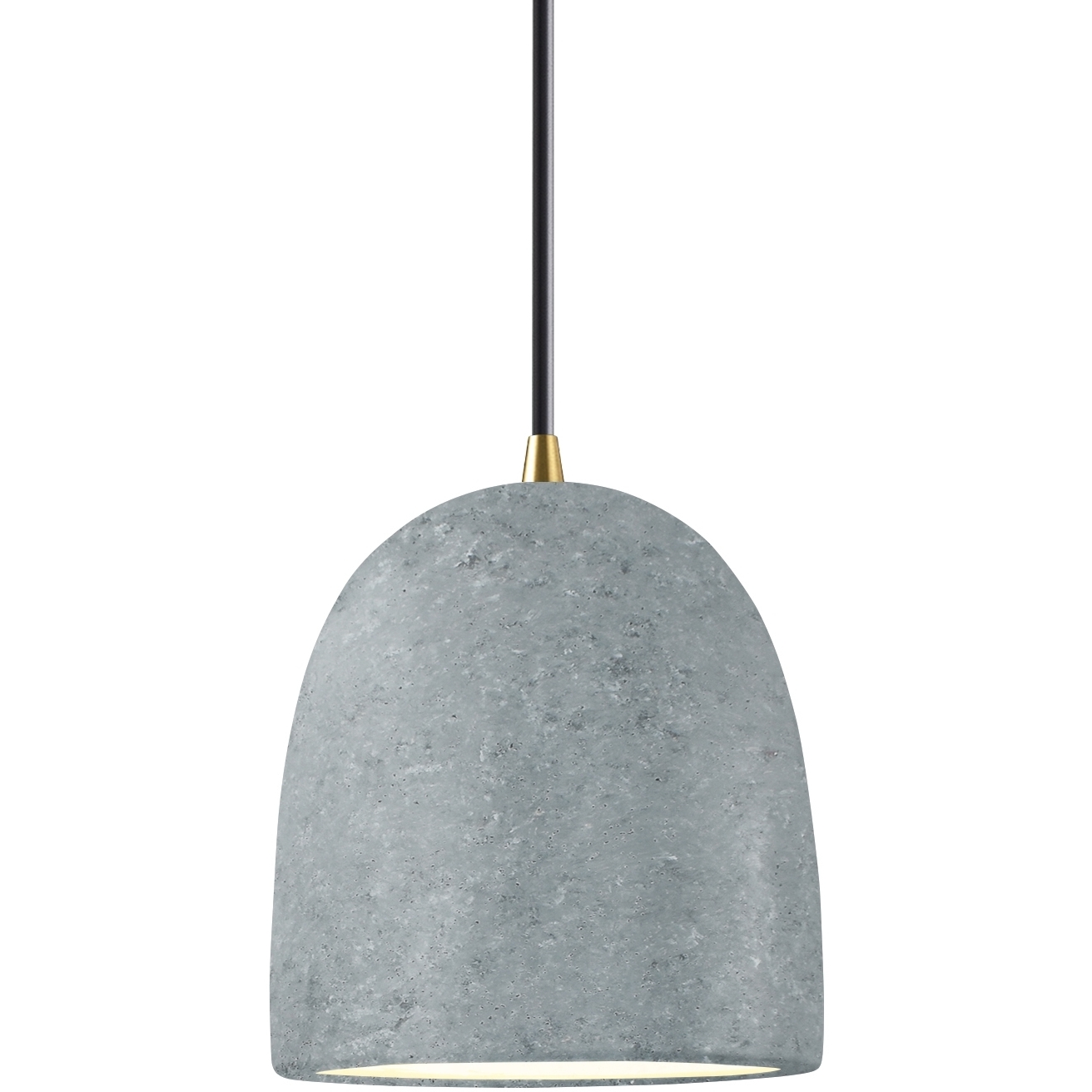 Radiance Collection LED 9 inch Antique Brass and Concrete and Black Pendant Ceiling Light