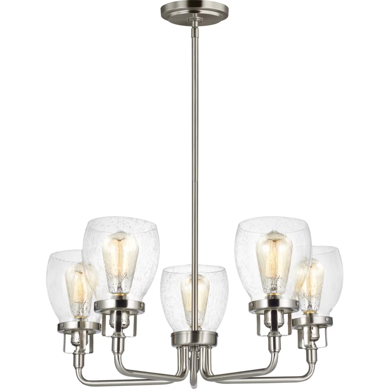 Belton 5 Light 23.88 inch Brushed Nickel Chandelier Ceiling Light