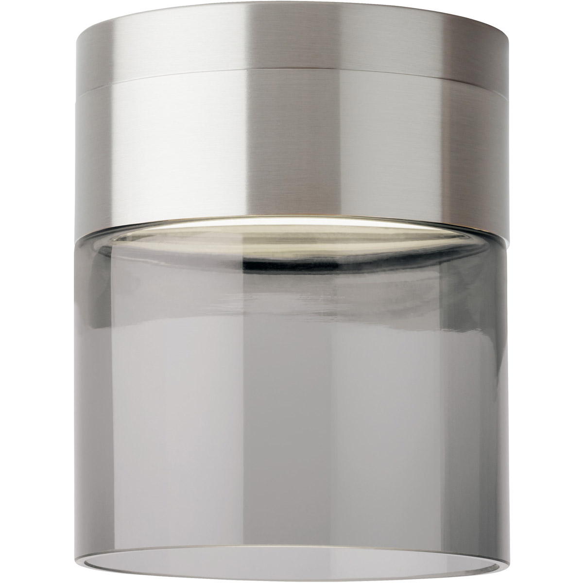 Sean Lavin Manette LED 5 inch Satin Nickel Flush Mount Ceiling Light in Transparent Smoke Glass, Integrated LED