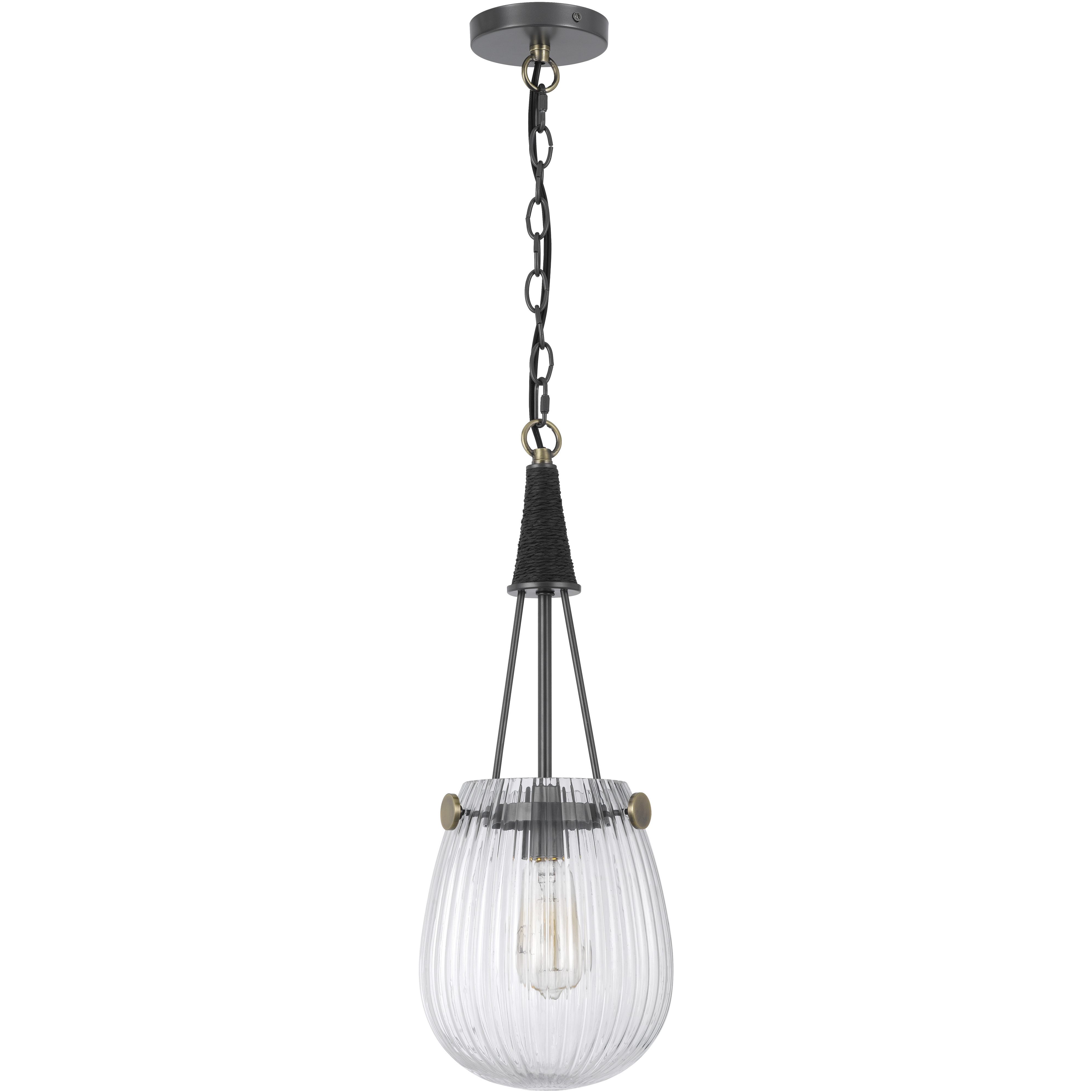 Cordoba 1 Light 8.25 inch Iron Grey and Antique Brass Pendant Ceiling Light
