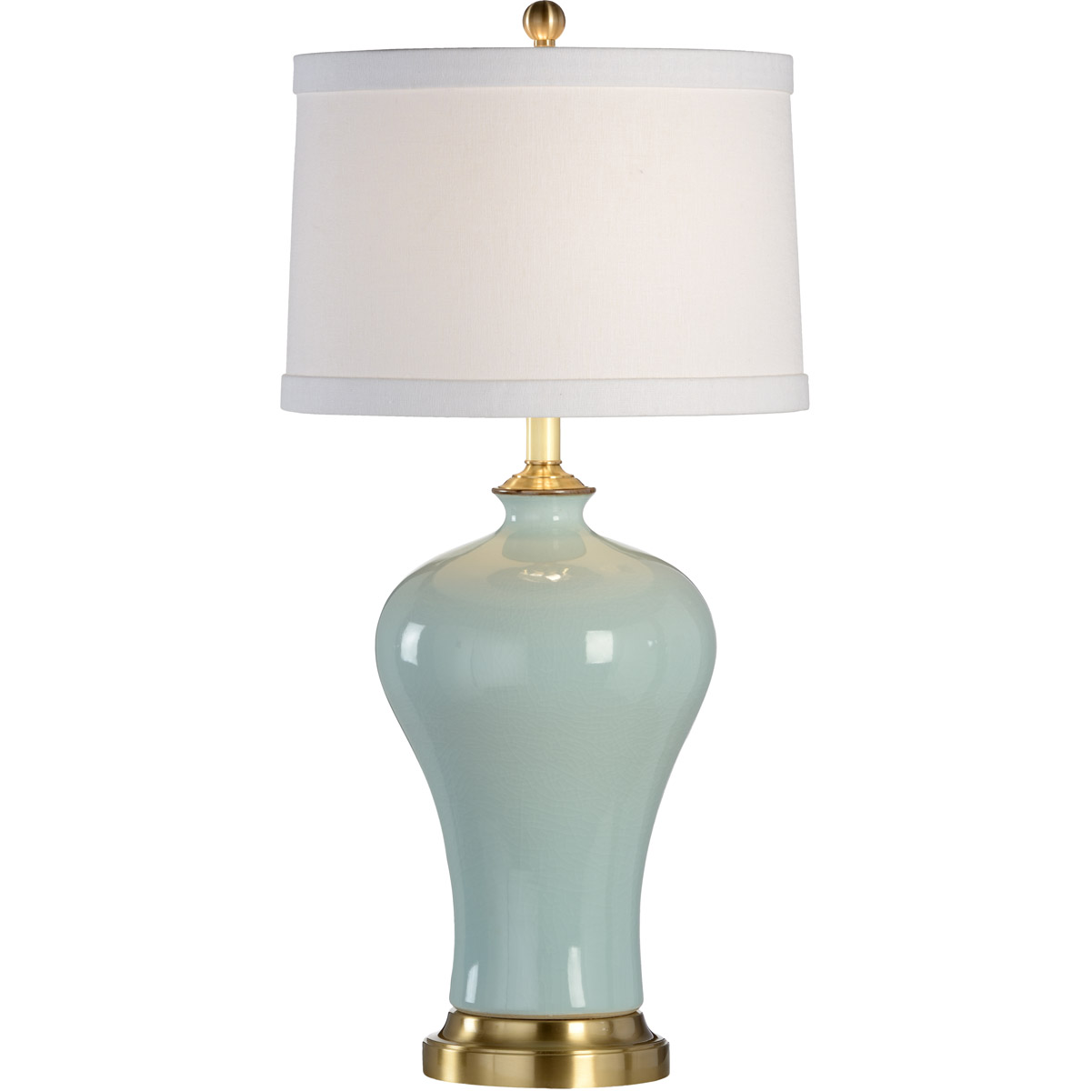 Chelsea House 30 inch 100.00 watt Mint Glaze/Antique Gold Table Lamp Portable Light