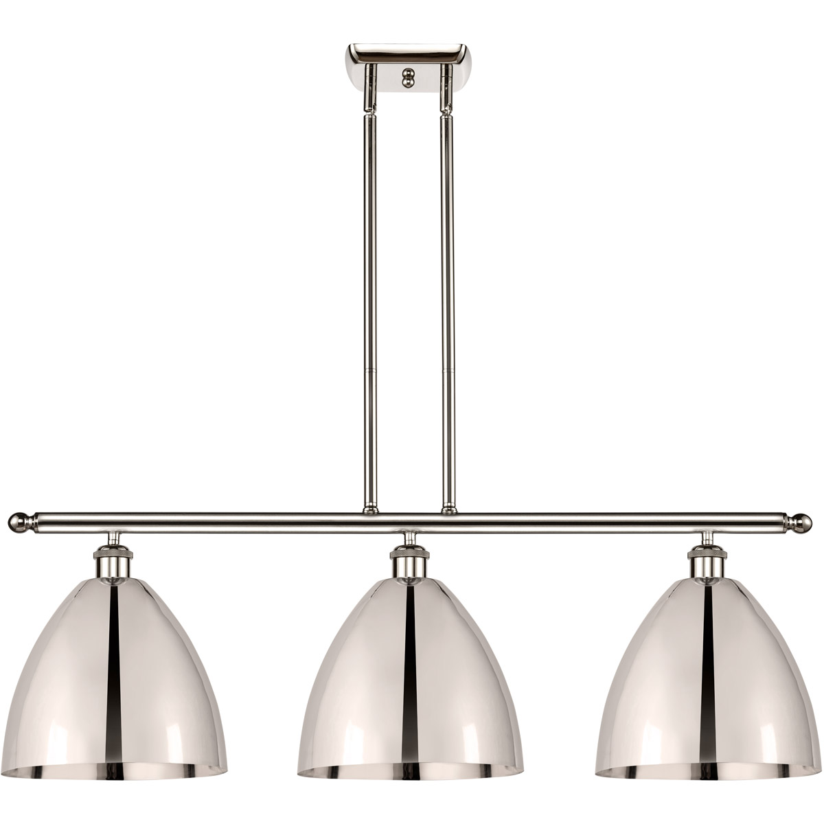 Ballston Plymouth Dome 3 Light 36 inch Antique Brass Island Light Ceiling Light in Matte Blue