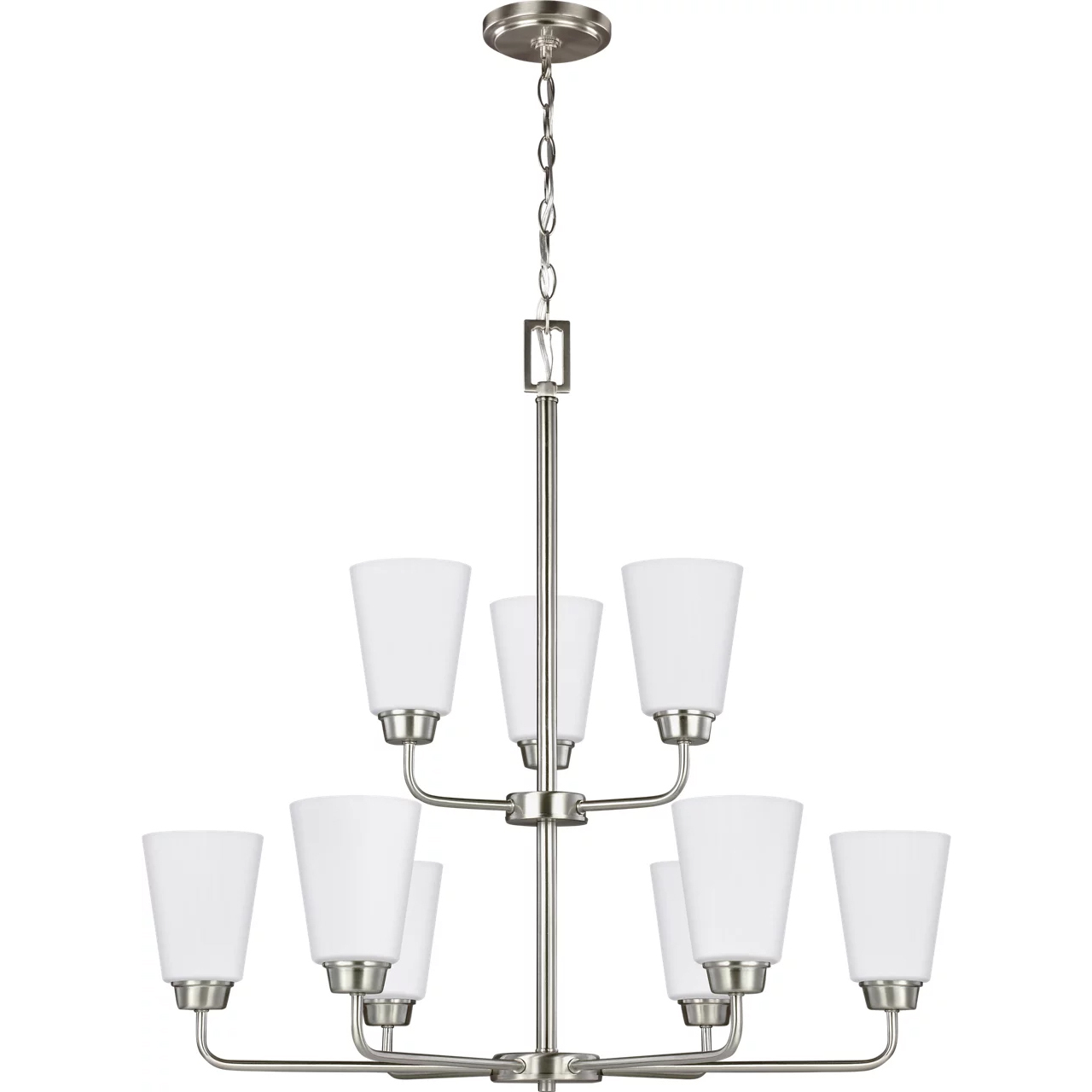 Kerrville 9 Light 29 inch Brushed Nickel Chandelier Ceiling Light
