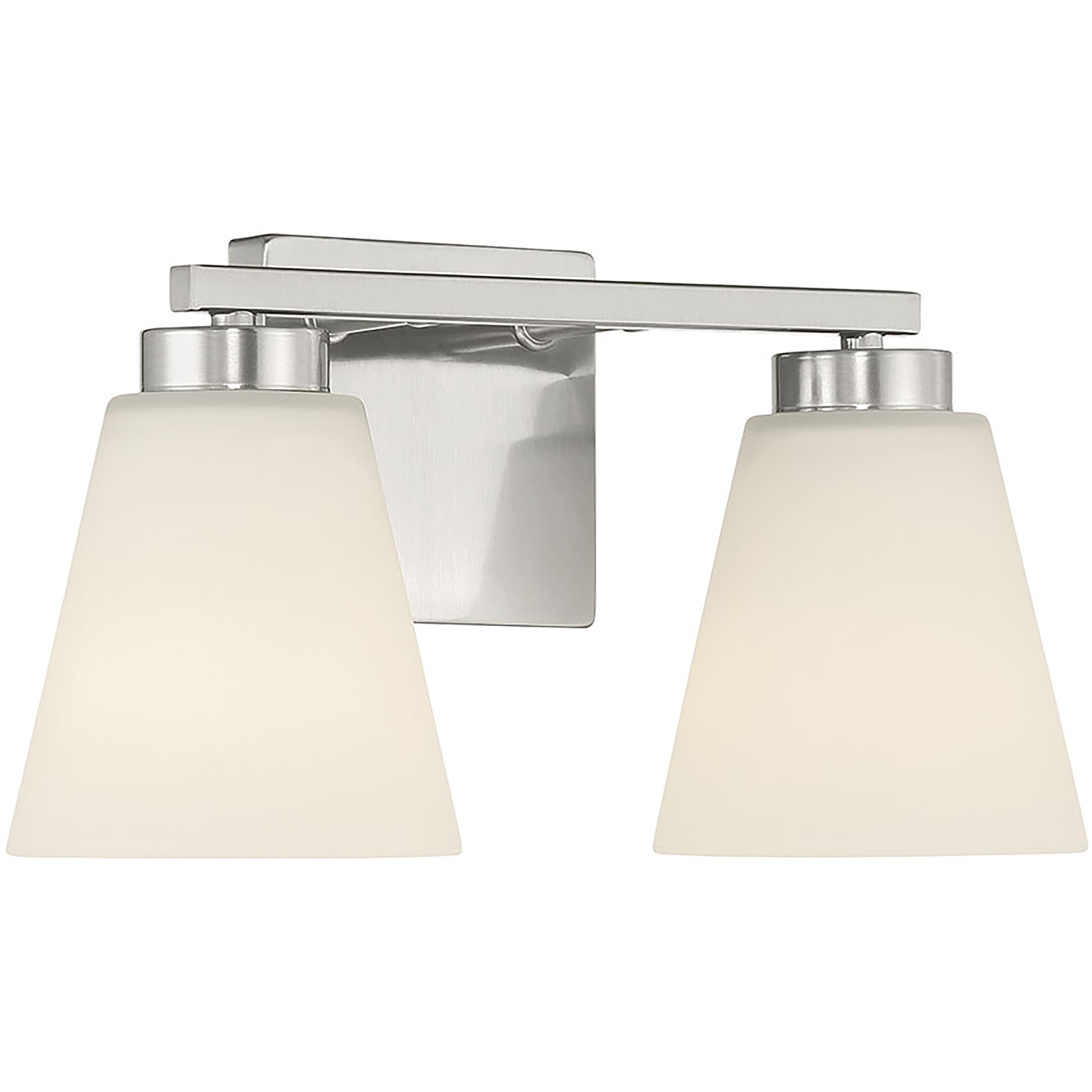 Strayhan 2 Light 13 inch Brushed Nickel Bathroom Vanity Light Wall Light