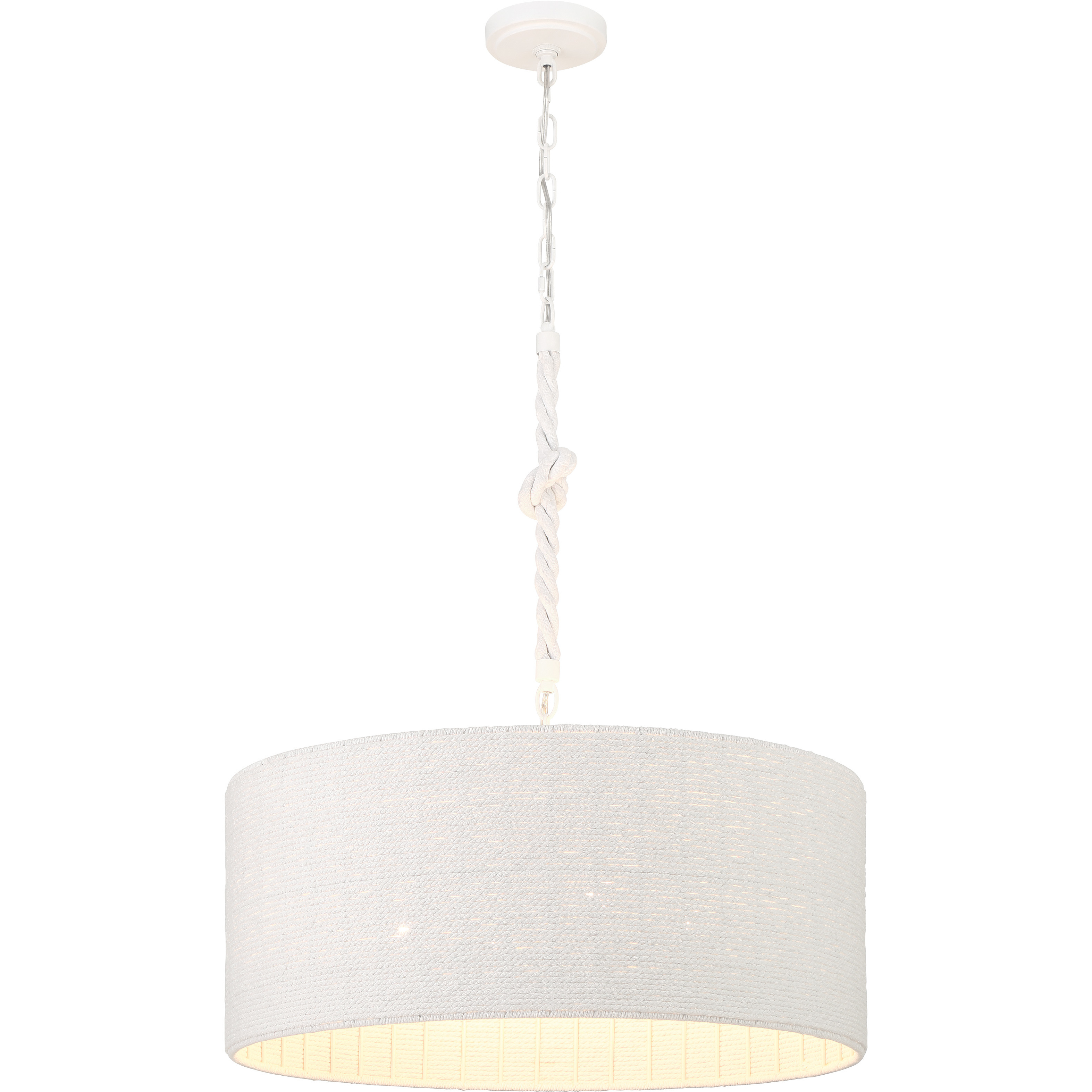 Lodelle 4 Light 24 inch Matte White Pendant Ceiling Light