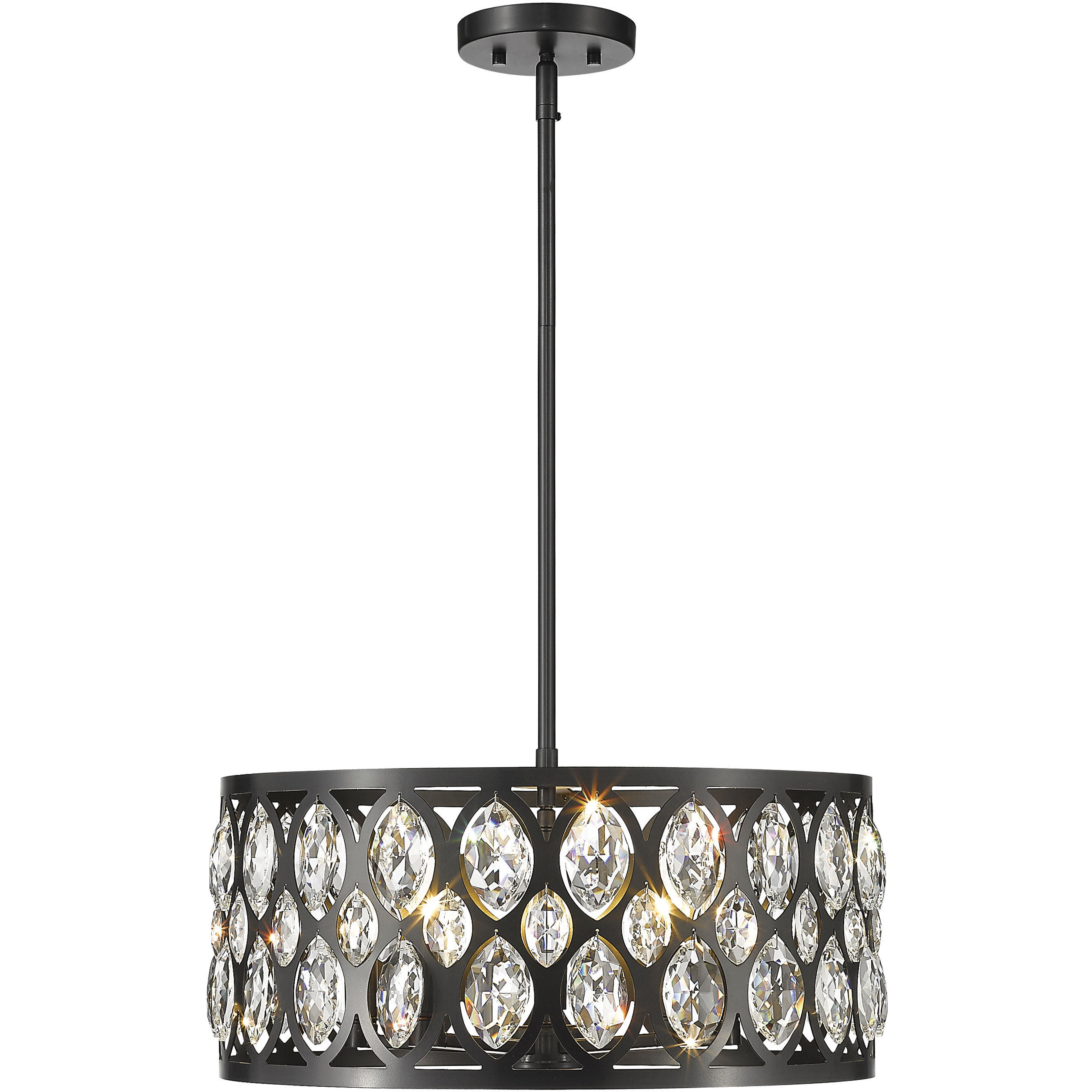 Dealey 5 Light 19.25 inch Matte Black Chandelier Ceiling Light
