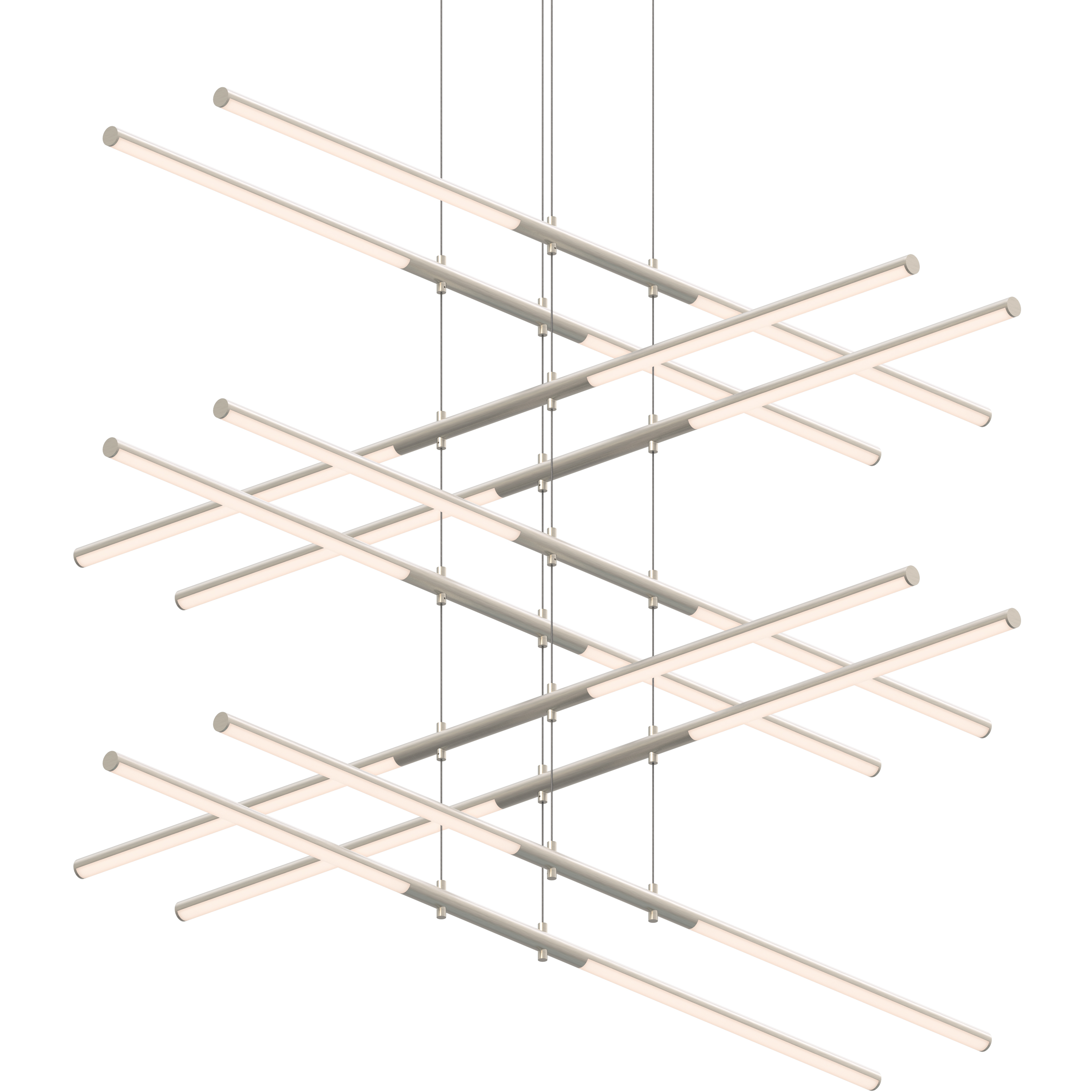 Tik-Tak LED 48 inch Satin Nickel Pendant Ceiling Light