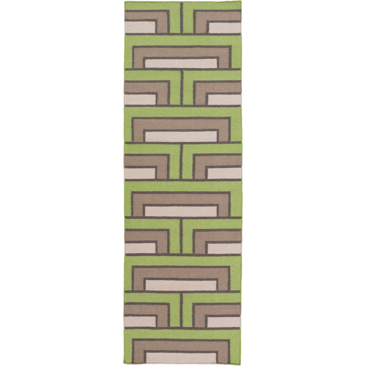 Paddington 36 X 24 inch Taupe, Grass Green, Camel, Charcoal Rug