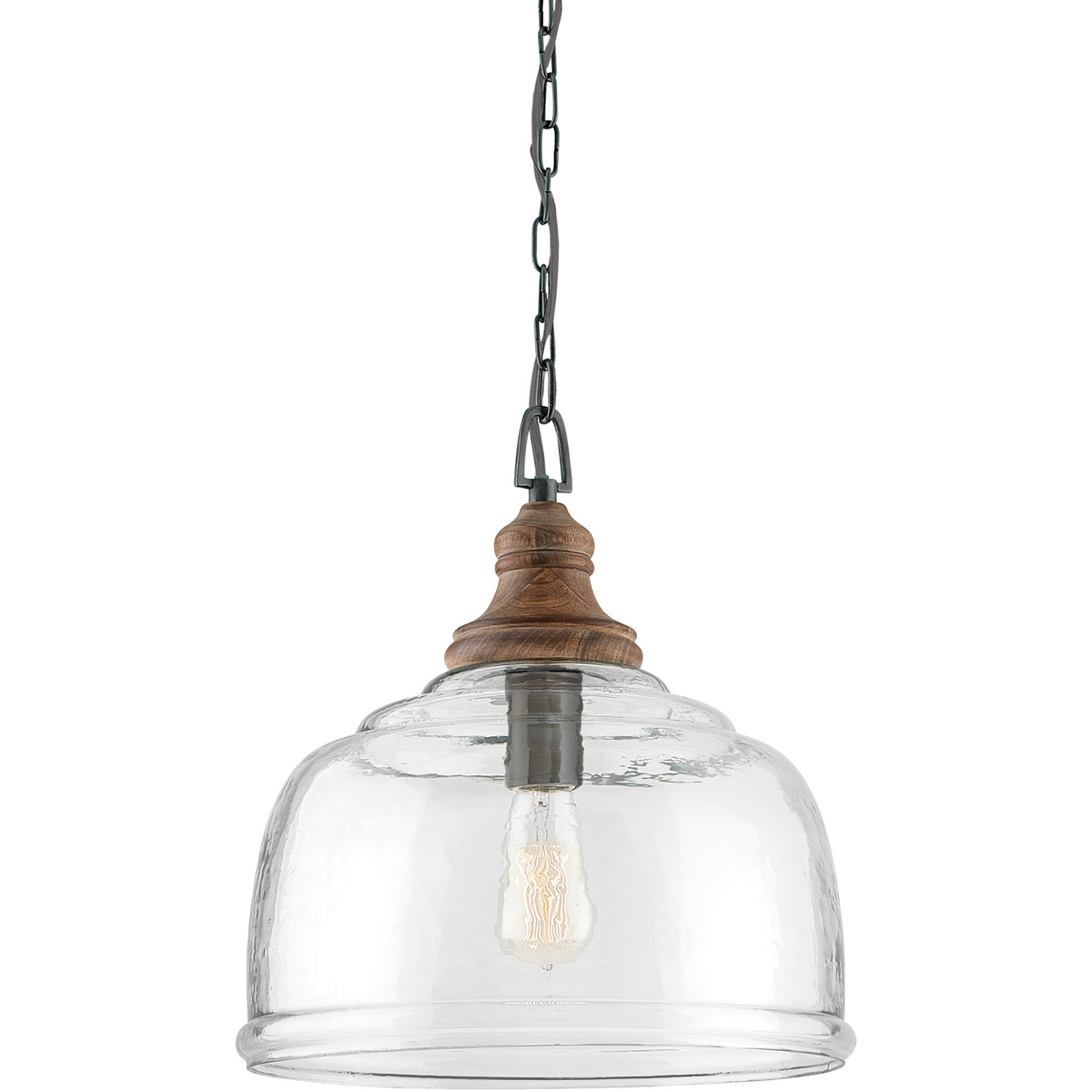 Julian 1 Light 14 inch Grey Wash and Iron Silk Pendant Ceiling Light