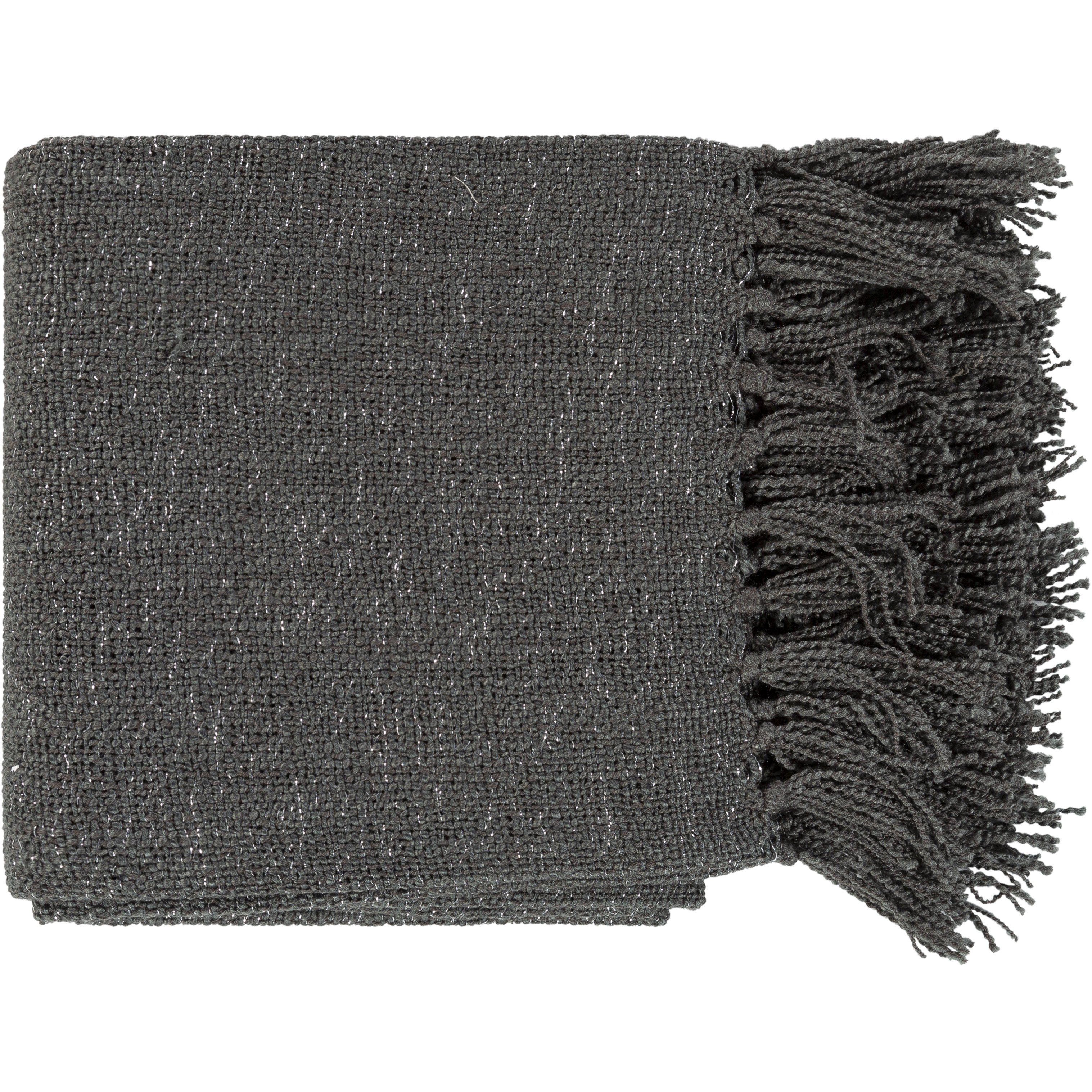 Tilda 60 X 50 inch Charcoal Throw, Rectangle