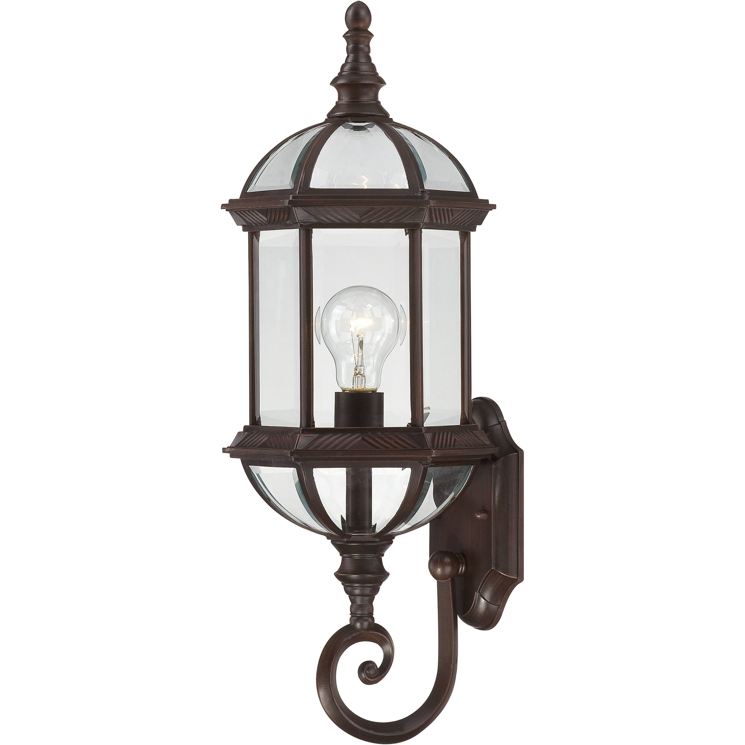 Boxwood 1 Light 22 inch Rustic Bronze Outdoor Wall Lantern