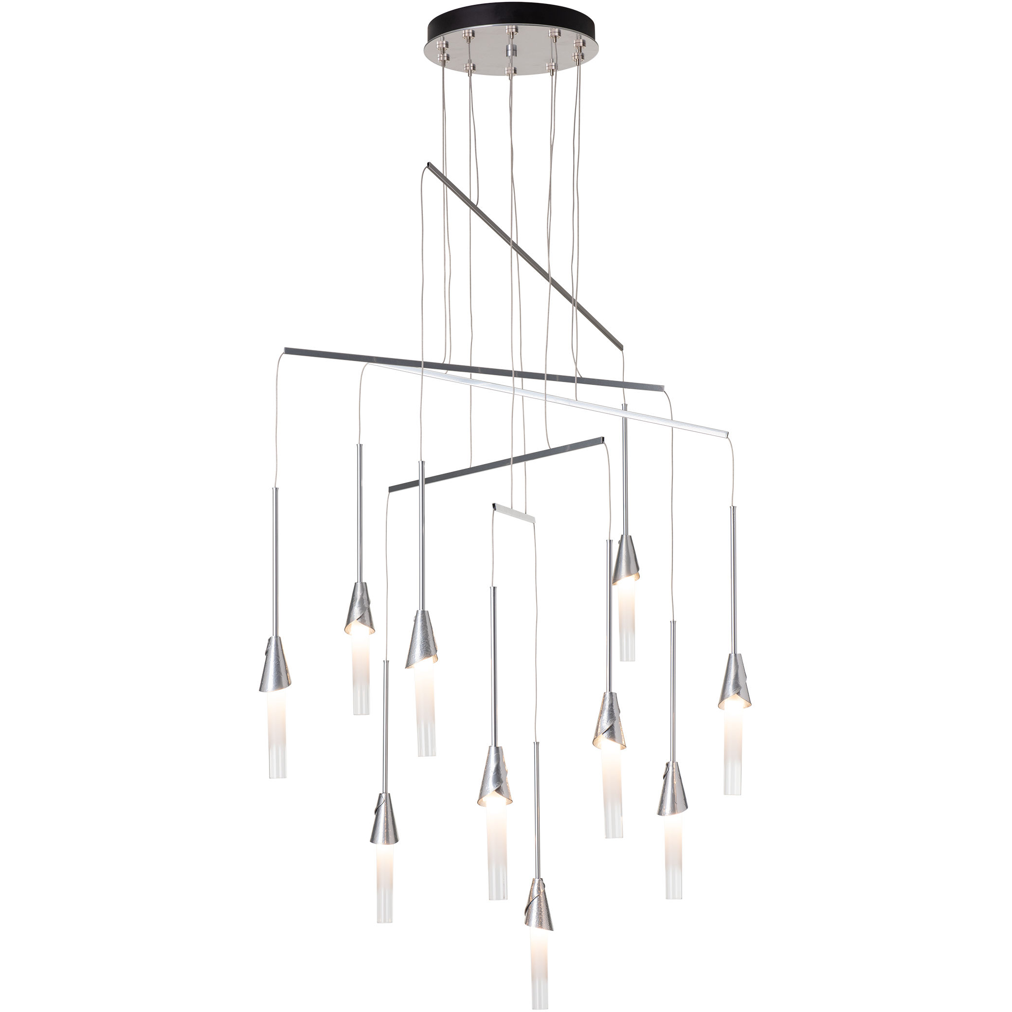 Lilium 10 Light 34.8 inch White Mobile Pendant Ceiling Light, Standard