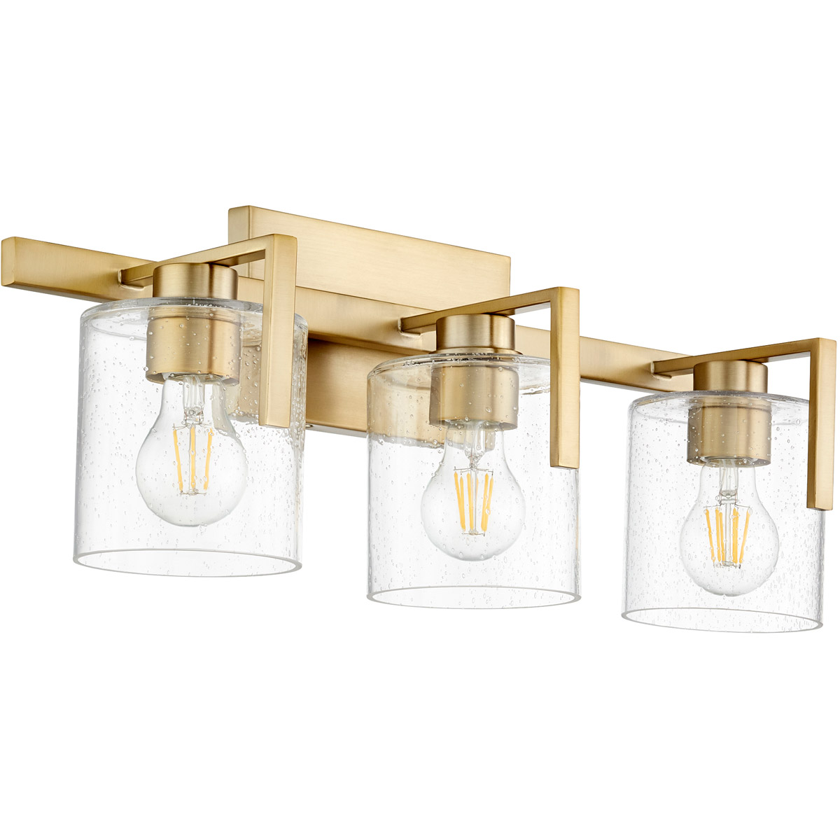 Fort Worth 3 Light 22 inch Aged Brass Vanity Light Wall Light