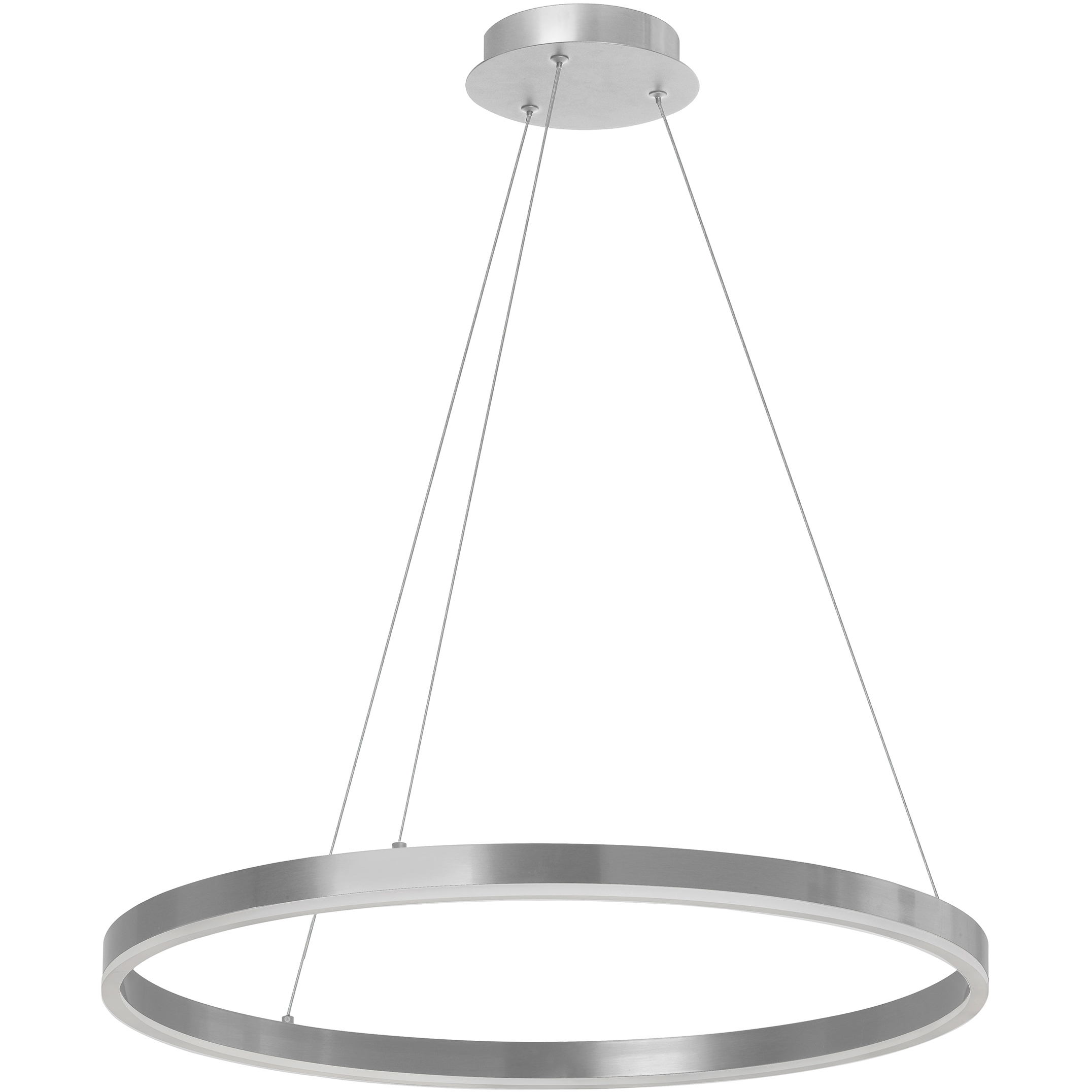 Circulo LED 24 inch Silver Chandelier Ceiling Light