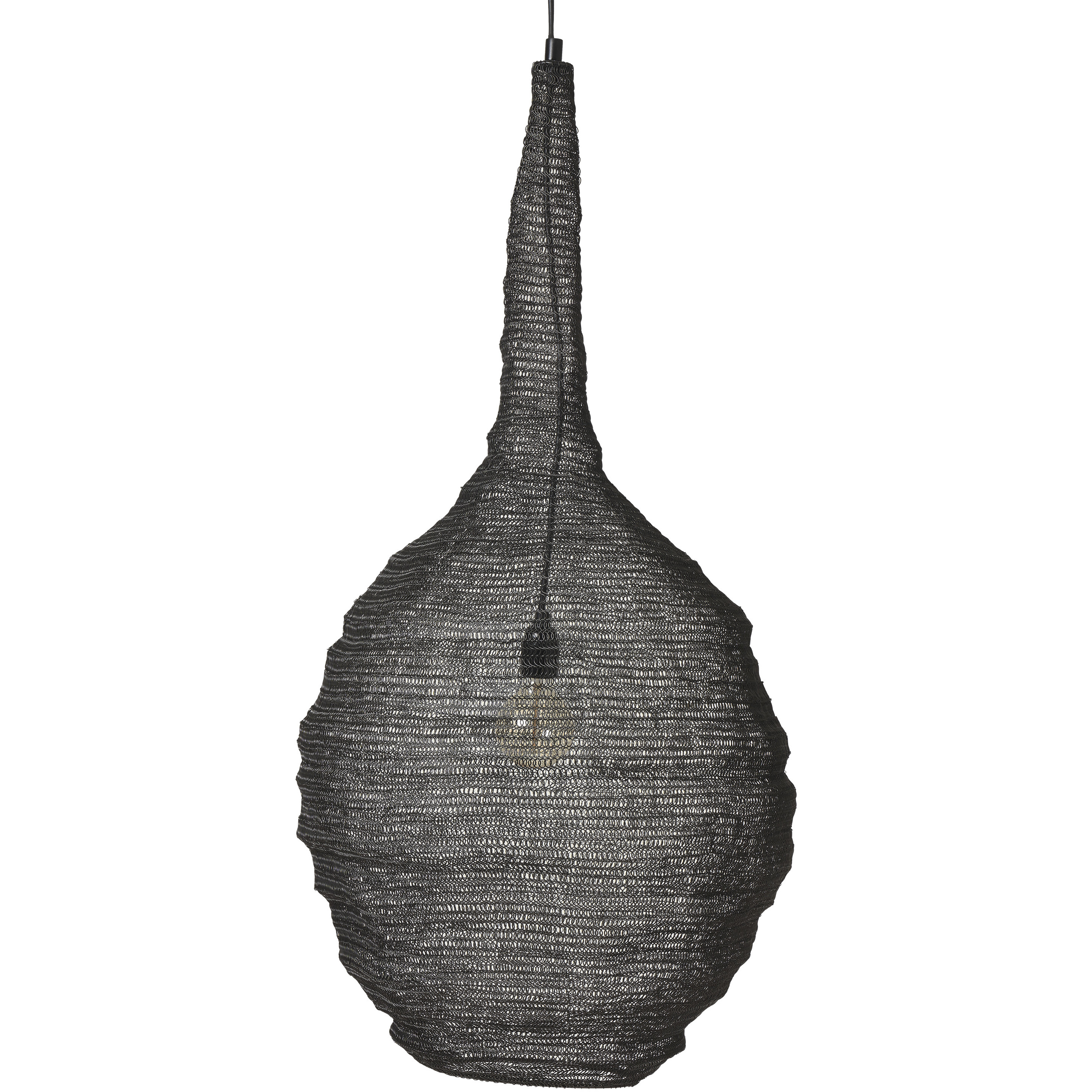 Corfu 1 Light 20 inch Black Pendant Ceiling Light