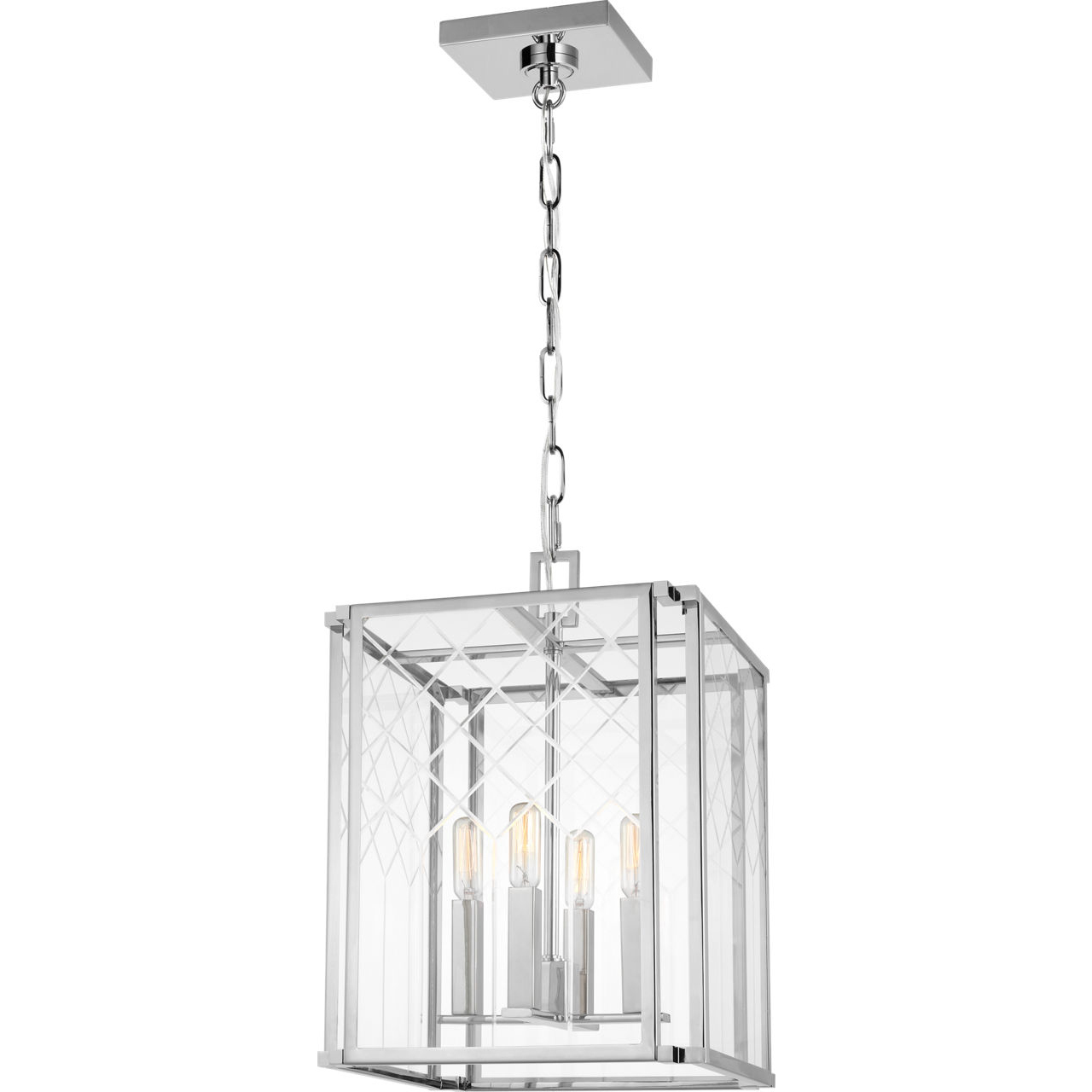 AH by Alexa Hampton Erro 4 Light Polished Nickel Pendant Ceiling Light