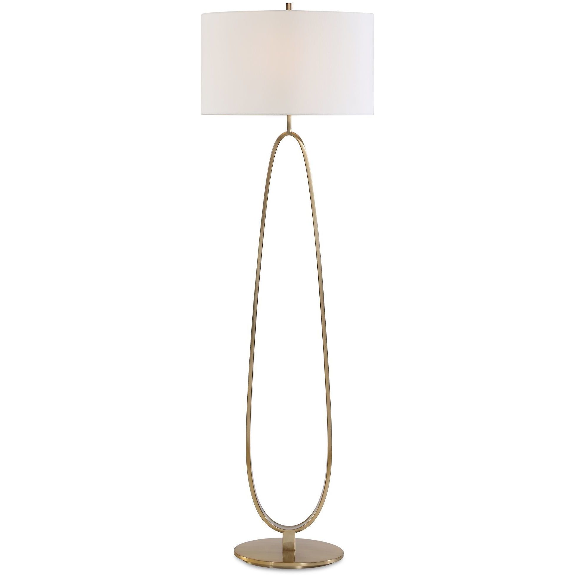 Tordin 64.25 inch 150 watt Antique Brass Floor Lamp Portable Light