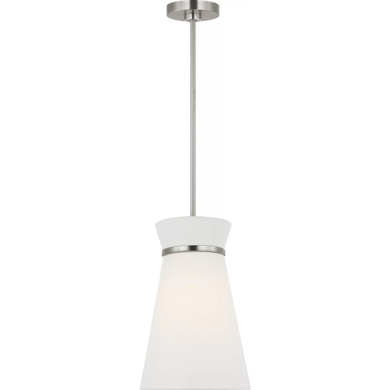 Fynn 1 Light 9.75 inch Brushed Nickel Pendant Ceiling Light in Incandescent