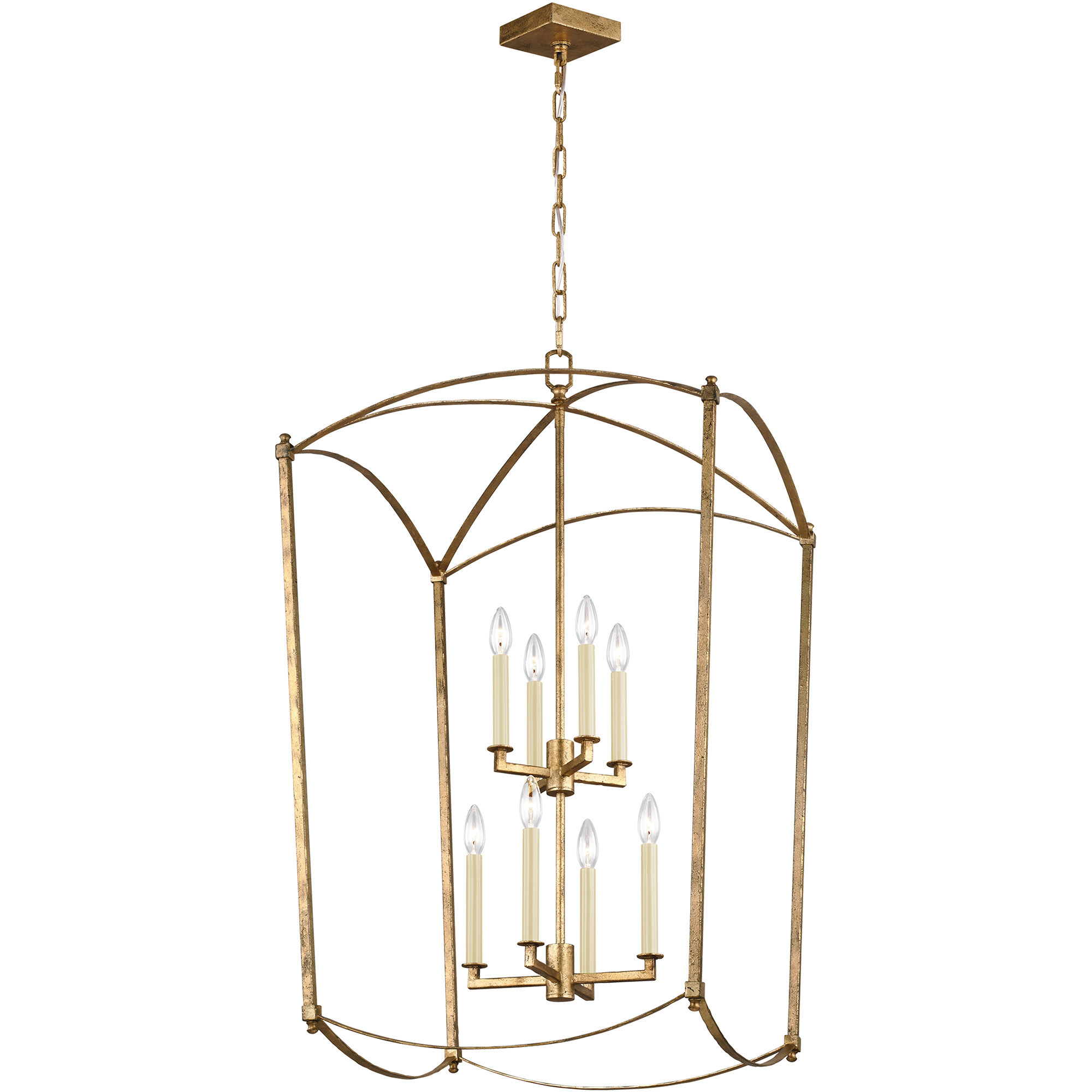 Sean Lavin Thayer 8 Light 24 inch Antique Gild Lantern Chandelier Ceiling Light