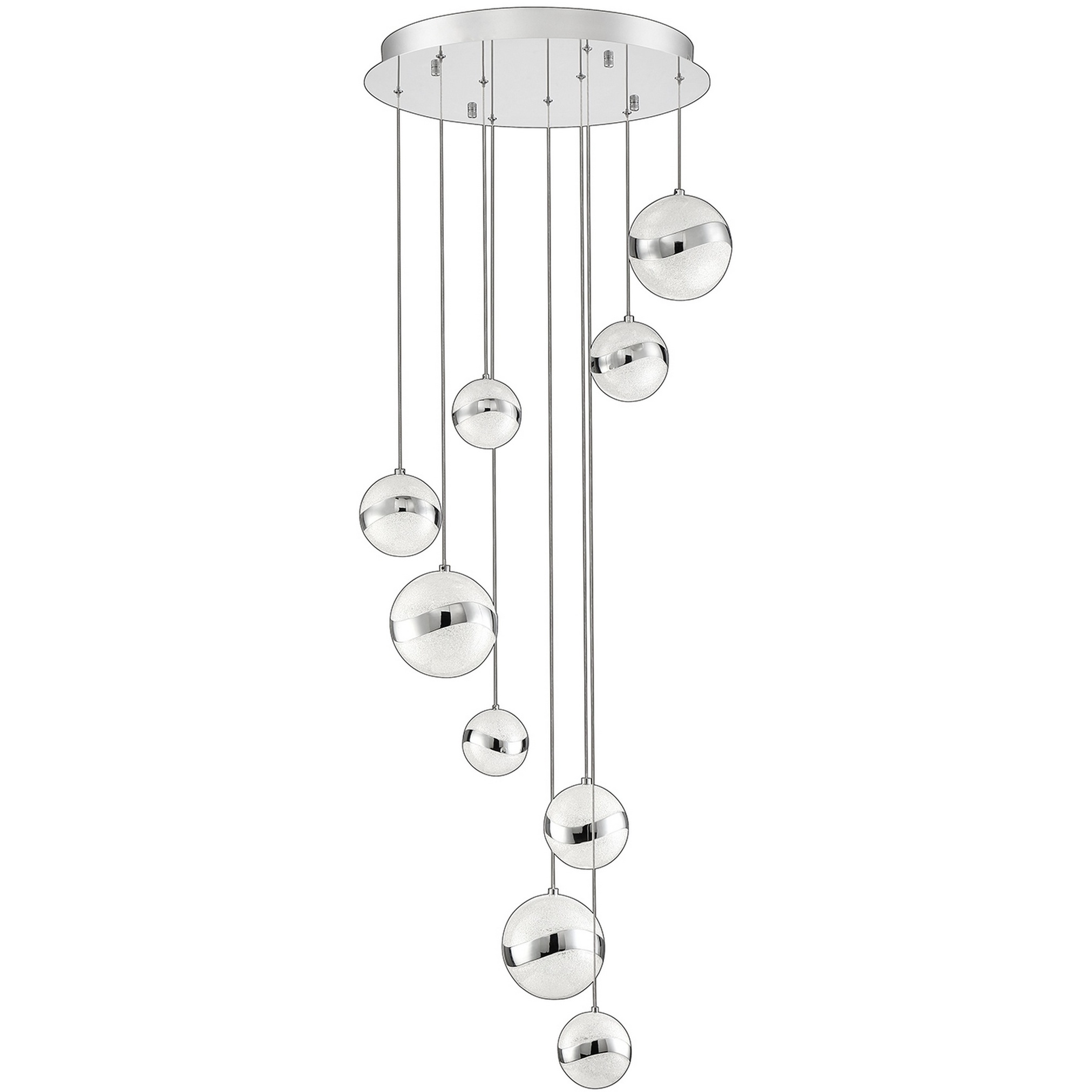 Mystyke LED 22.25 inch Chrome LED Pan Ceiling Light