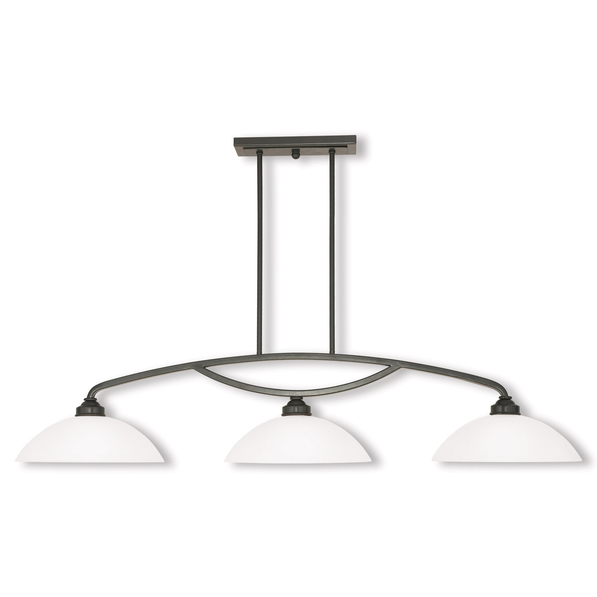 Somerset 3 Light 50 inch English Bronze Linear Chandelier Ceiling Light