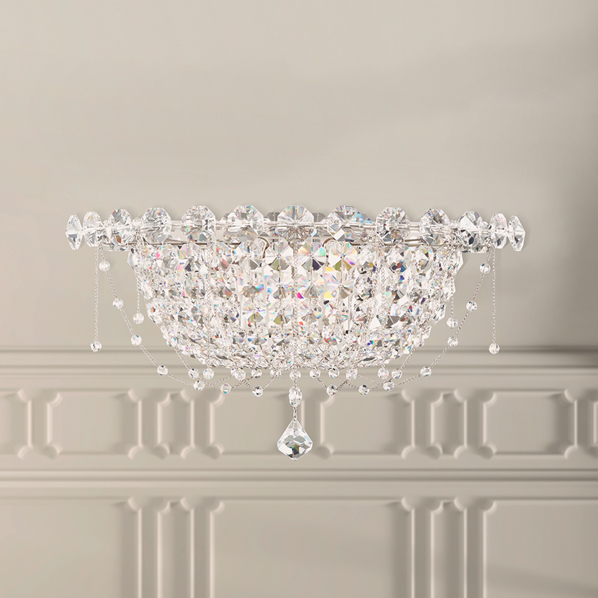 Chrysalita 2 Light 7 inch Polished Stainless Steel ADA Wall Sconce Wall Light in Spectra