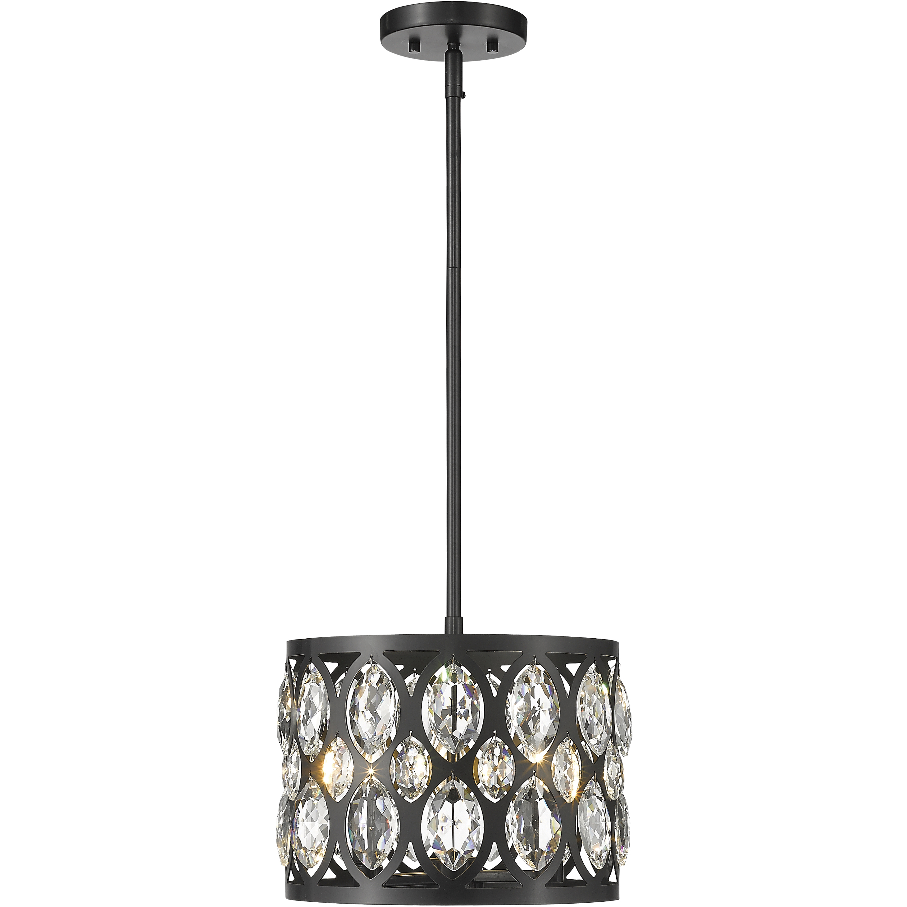 Dealey 3 Light 11.25 inch Matte Black Chandelier Ceiling Light