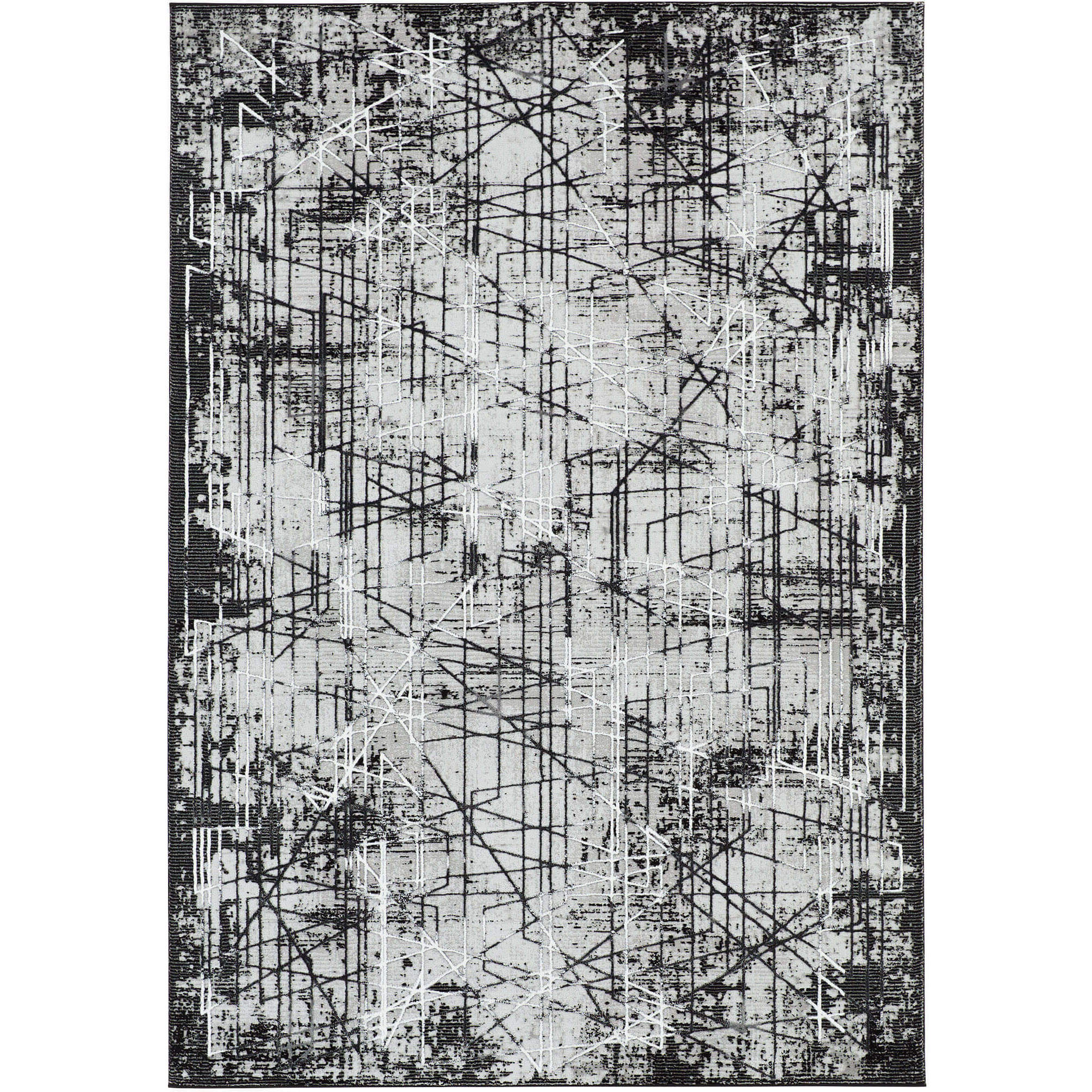 Sesia 114 X 79 inch Black/Grey Rug in 6 x 9