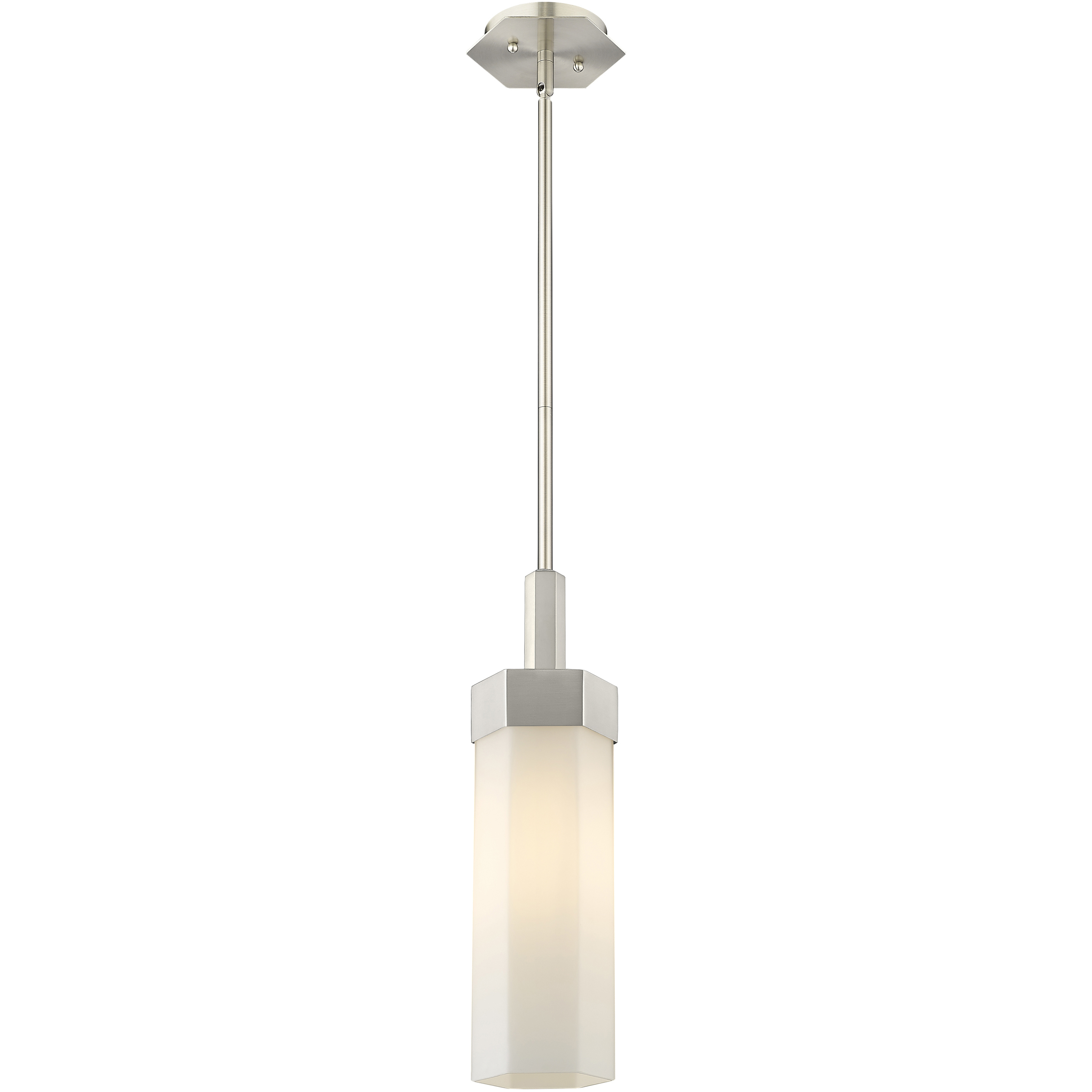 Claverack 1 Light 5 inch Satin Nickel Pendant Ceiling Light in Matte White Glass