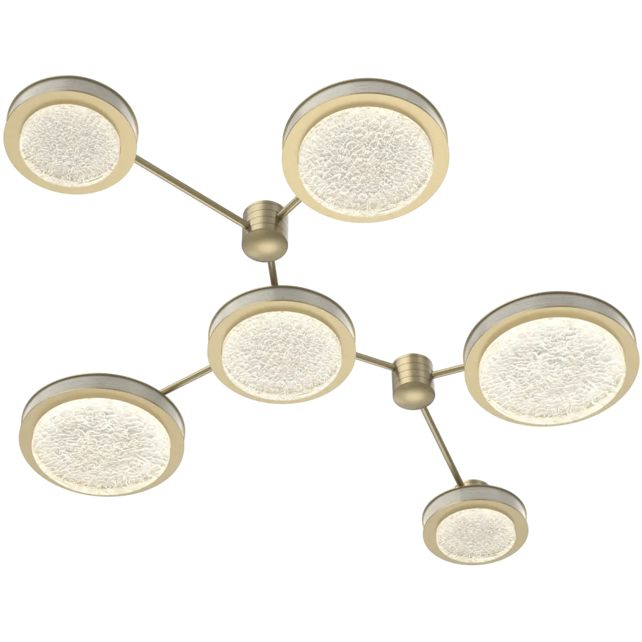 Iris LED 54.7 inch Gilded Brass with Light Oak Sconce & Flush Mount Wall Light in 3000K LED, Gilded Brass with Light Ash, Hub and Spoke