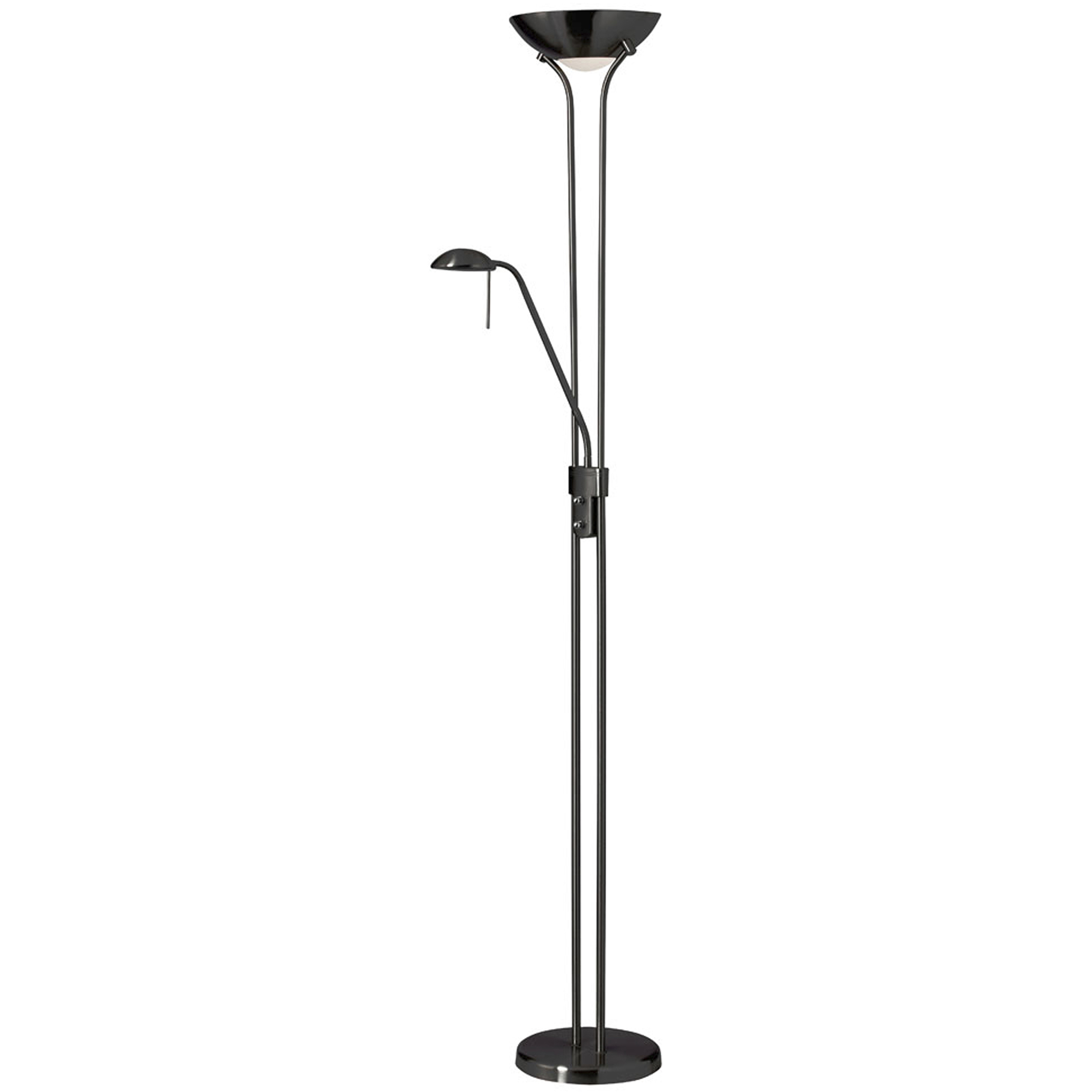 Contemporary 71 inch 100 watt Matte Black Task Floor Lamp Portable Light, Gooseneck
