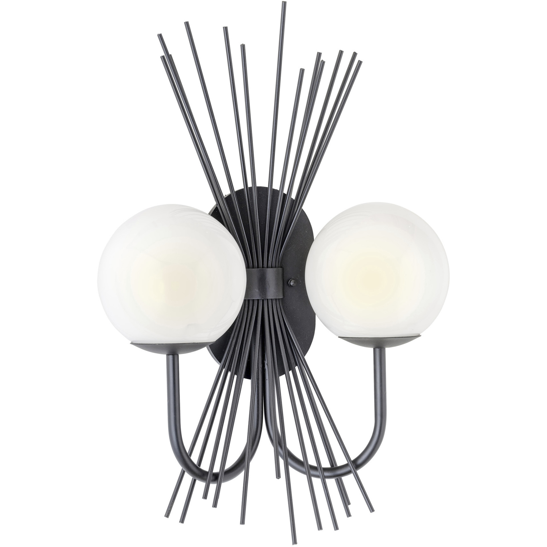New Traditional 2 Light Matte Black Wall Sconce Wall Light