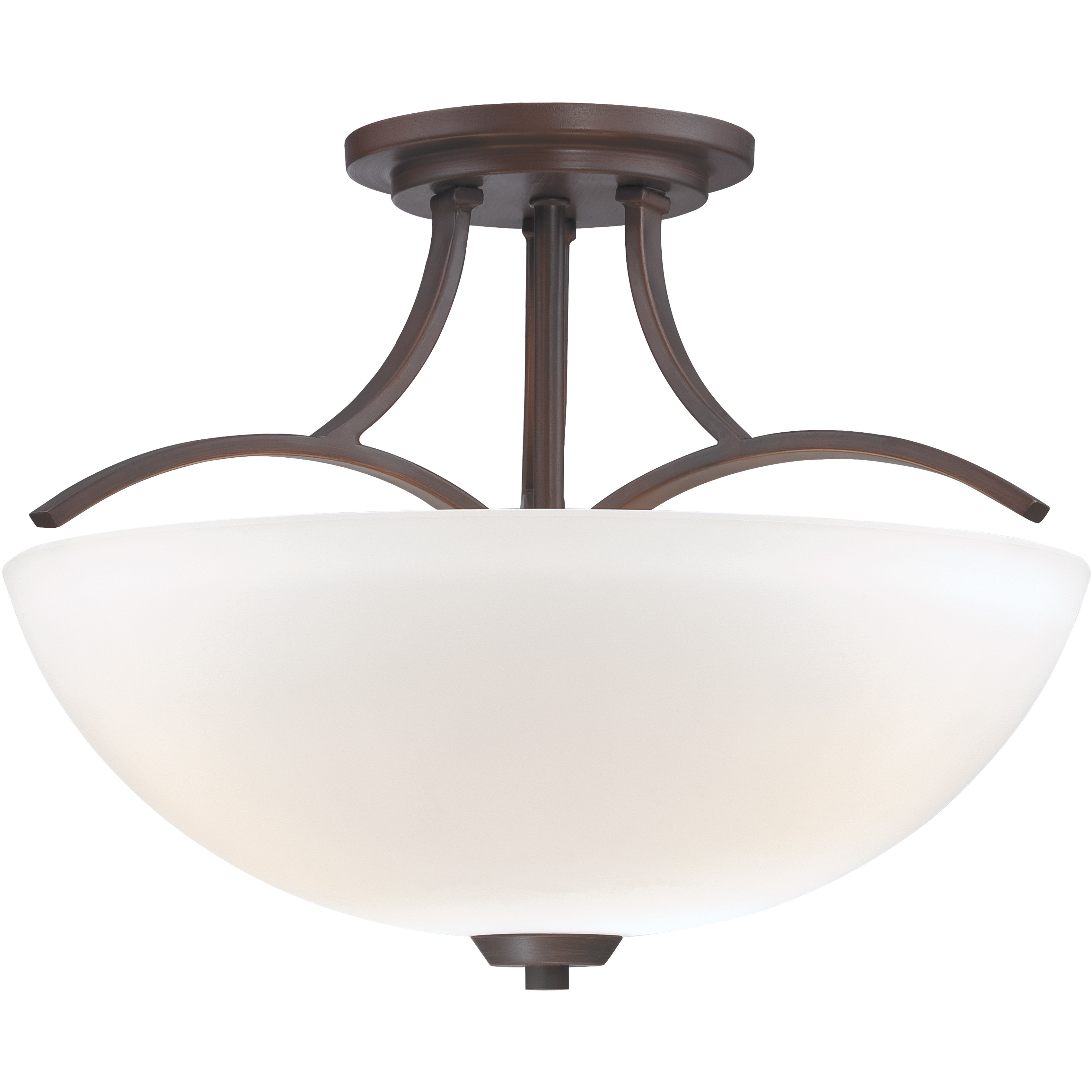 Overland Park 3 Light 17 inch Vintage Bronze Semi Flush Mount Ceiling Light