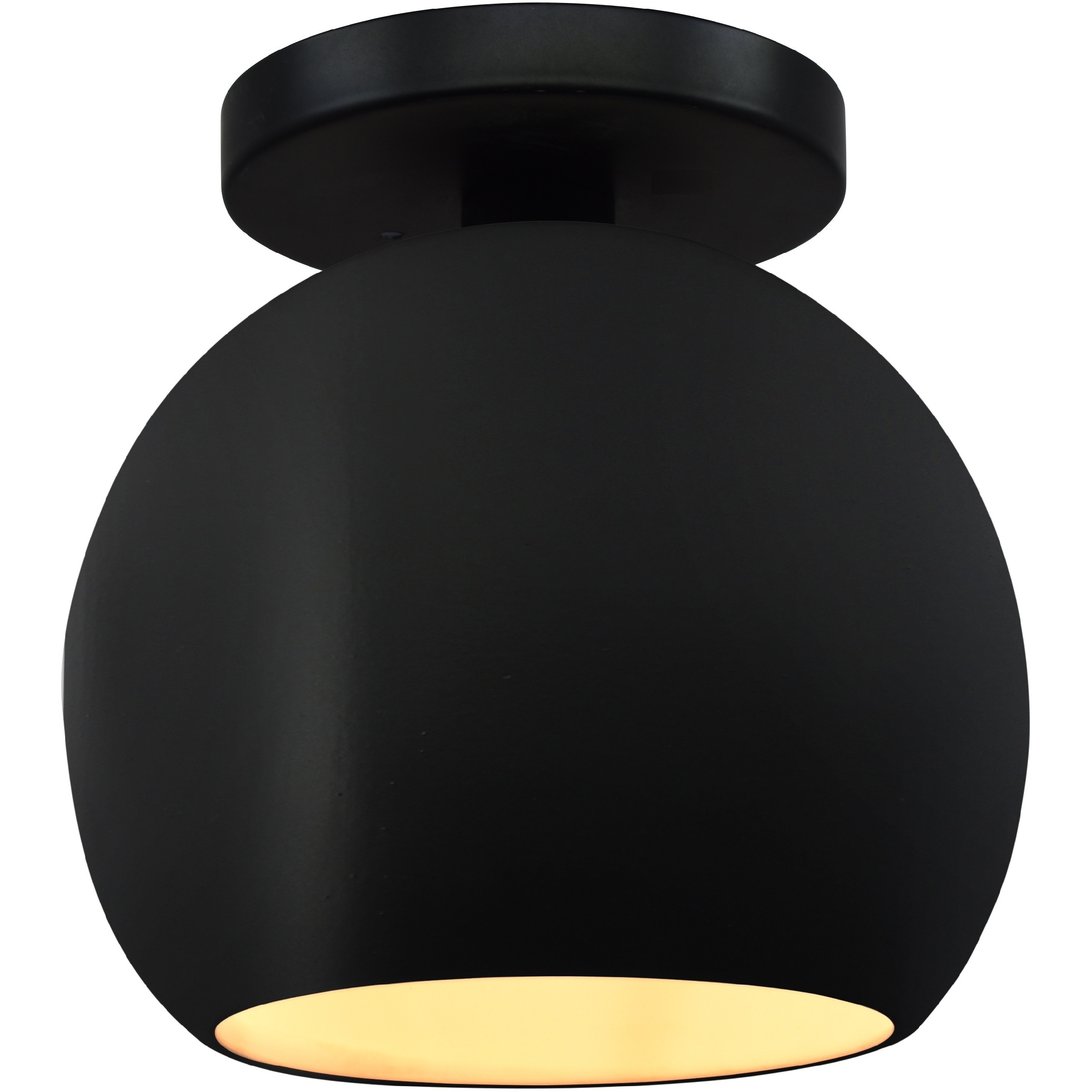 Radiance 1 Light 10 inch Carbon Matte Black and Champagne Gold and Matte Black Semi Flush Ceiling Light