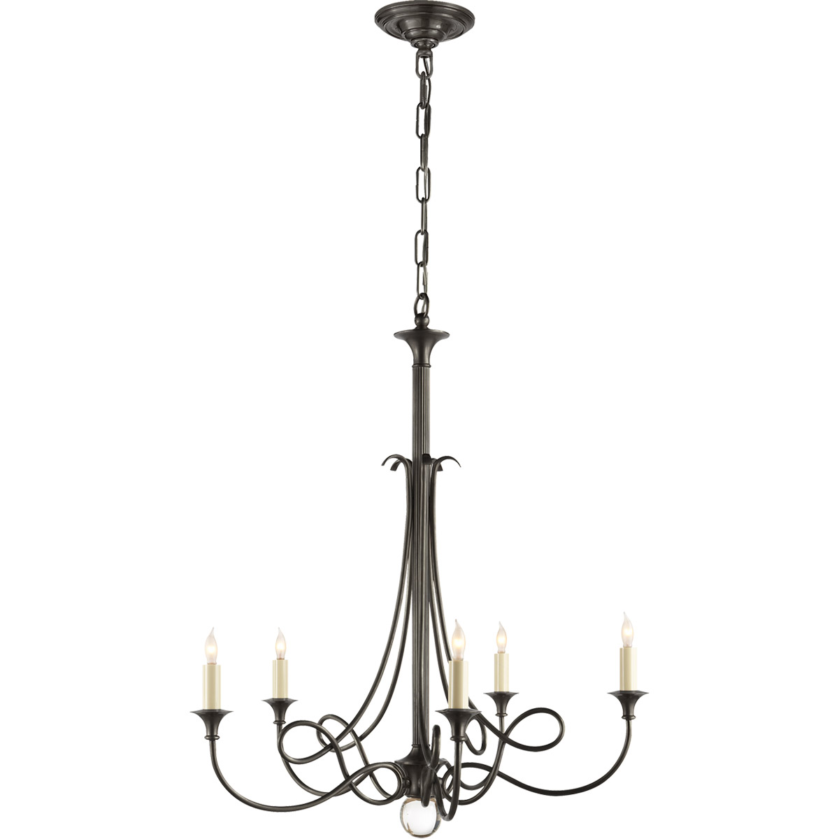 Eric Cohler Double Twist 5 Light 26 inch Bronze Chandelier Ceiling Light