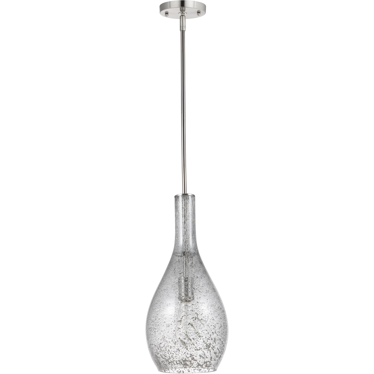 Olivia 1 Light 9 inch Satin Nickel Pendant Ceiling Light