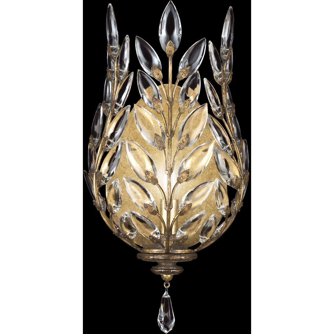 Crystal Laurel 1 Light 8 inch Gold Sconce Wall Light