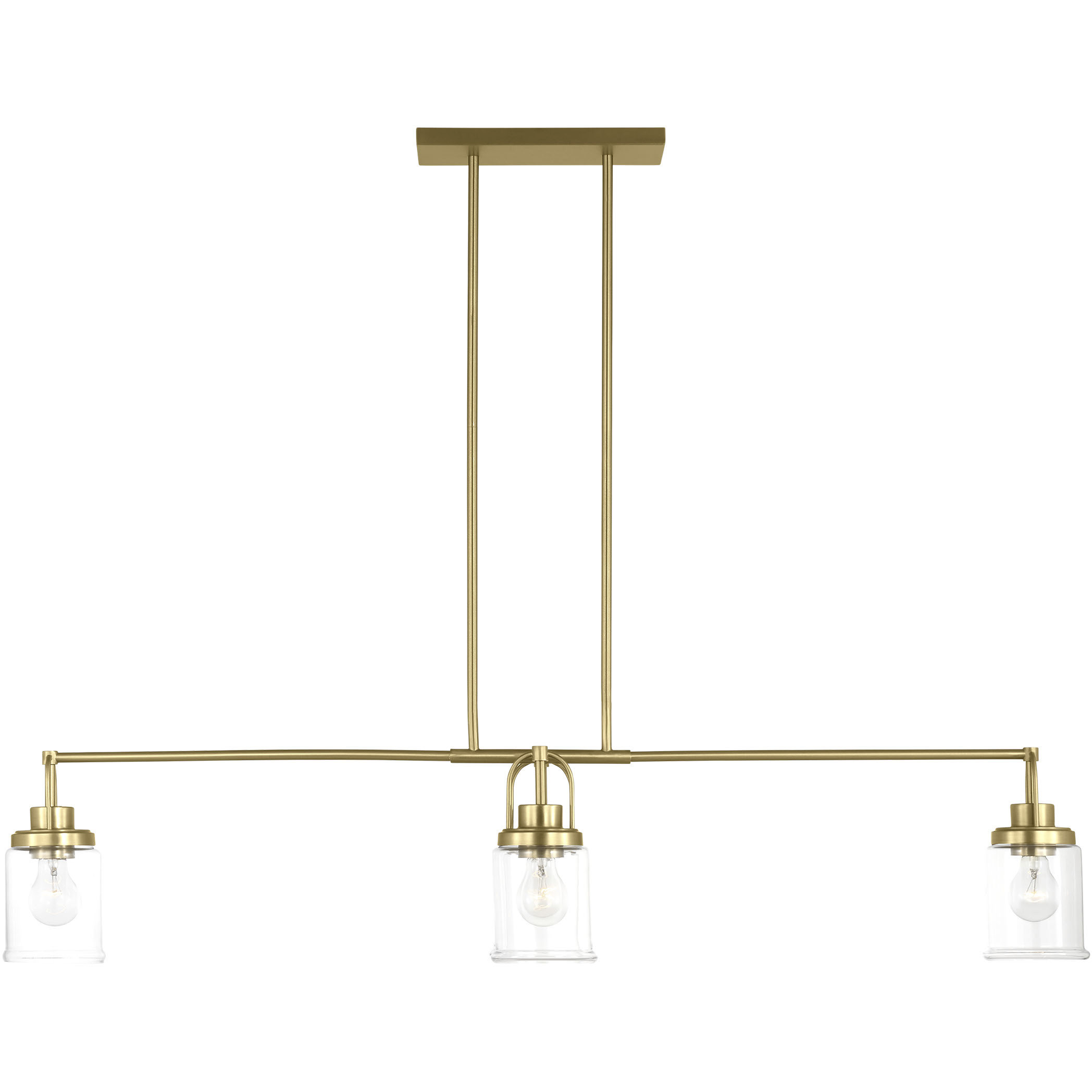 Anders 4 Light 48 inch Satin Brass Chandelier Ceiling Light