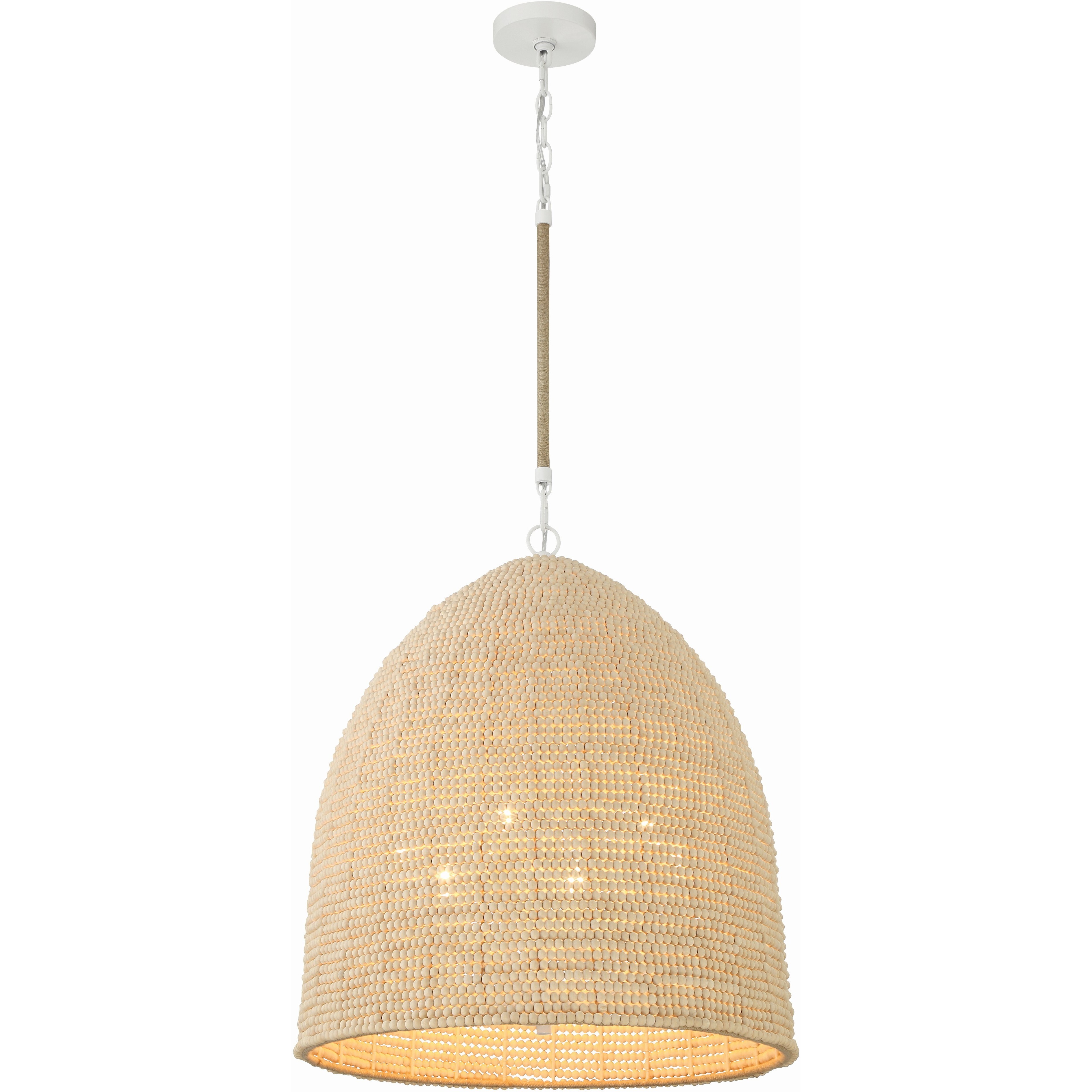 Jasper 6 Light 20 inch Matte White Pendant Ceiling Light