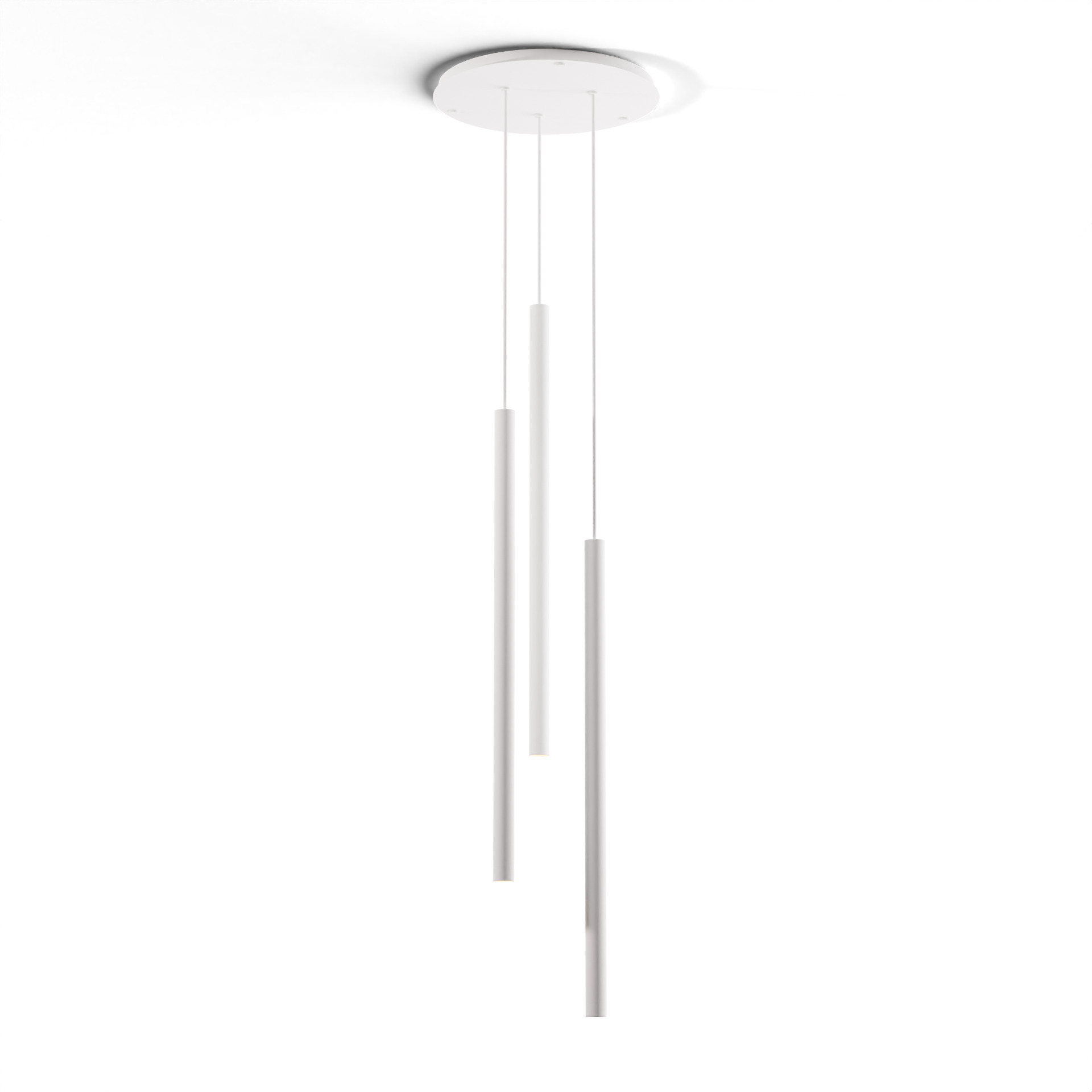 Combi LED 18 inch Matte White Pendant Ceiling Light, Suspension / Flush Mount 2-in-1