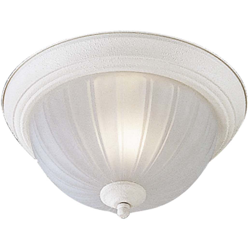 Energy Star 1 Light 11 inch Textured White Flush Mount Ceiling Light